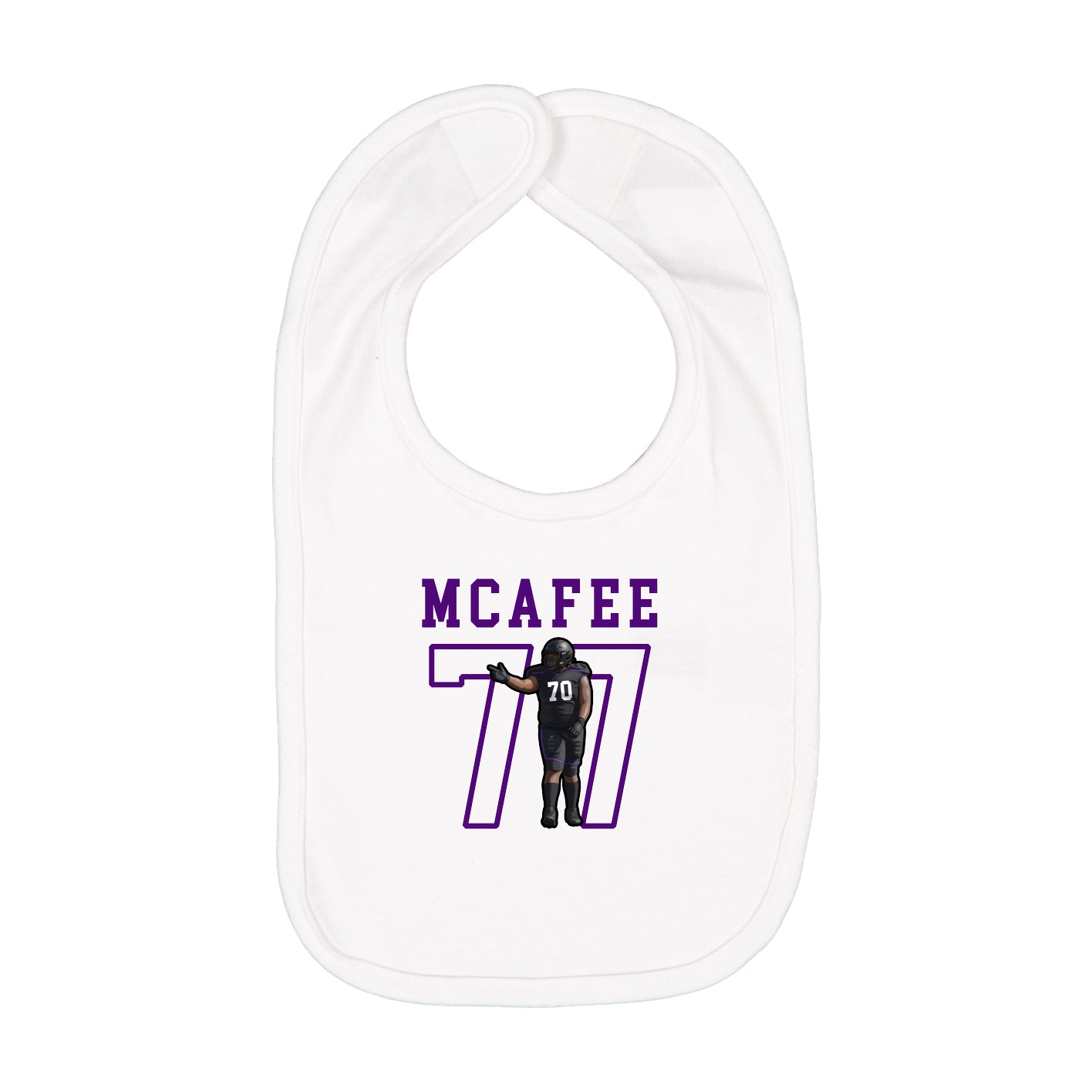Infant Bib — Shirsey in White