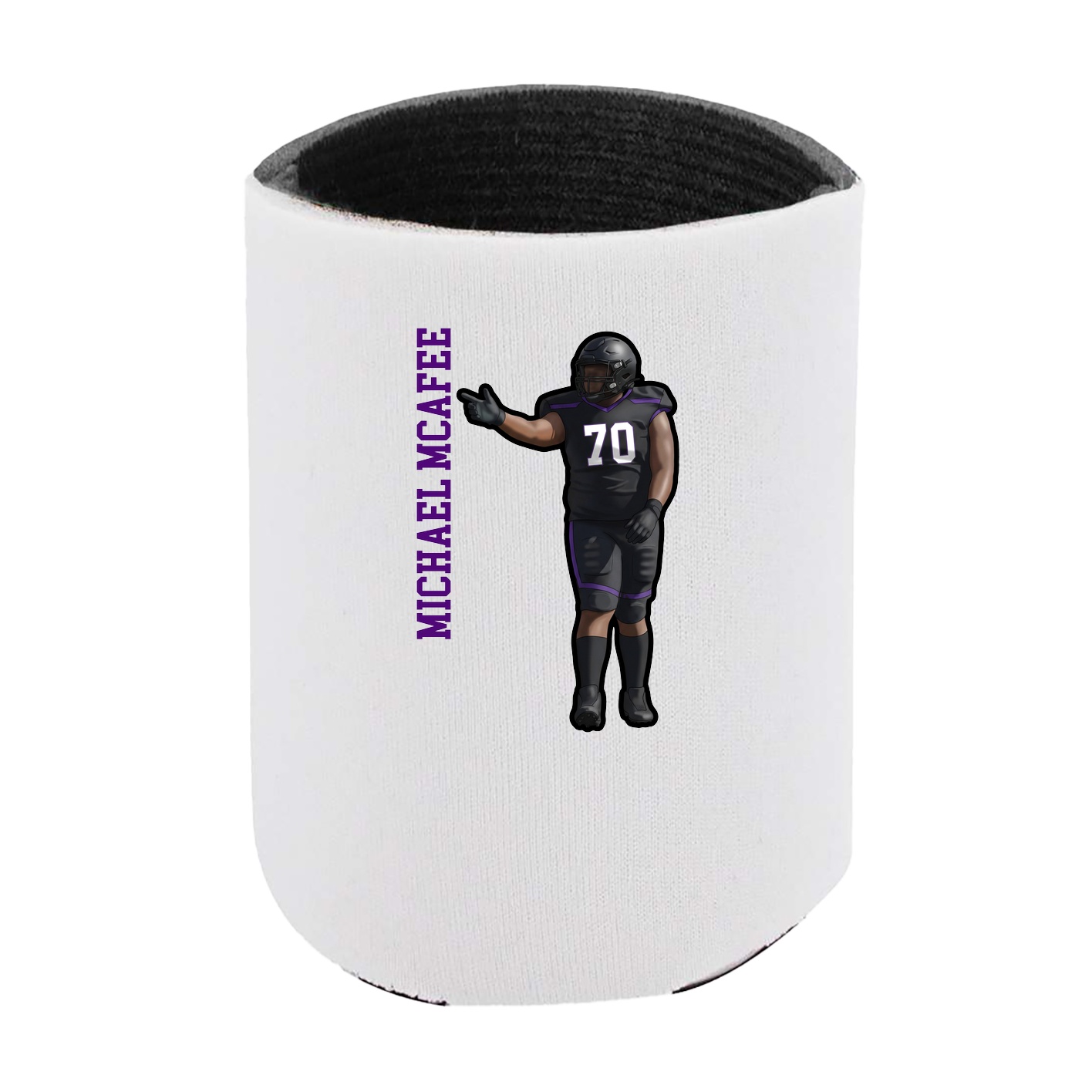 Can Holder — Name Vertical in White
