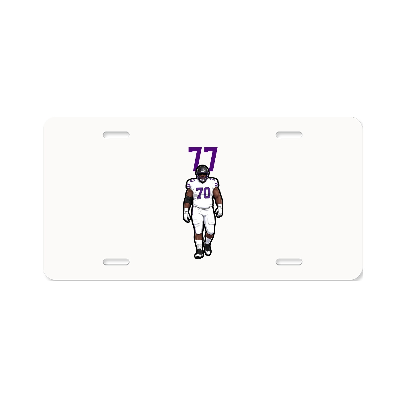 License Plate — Number Top in Classic