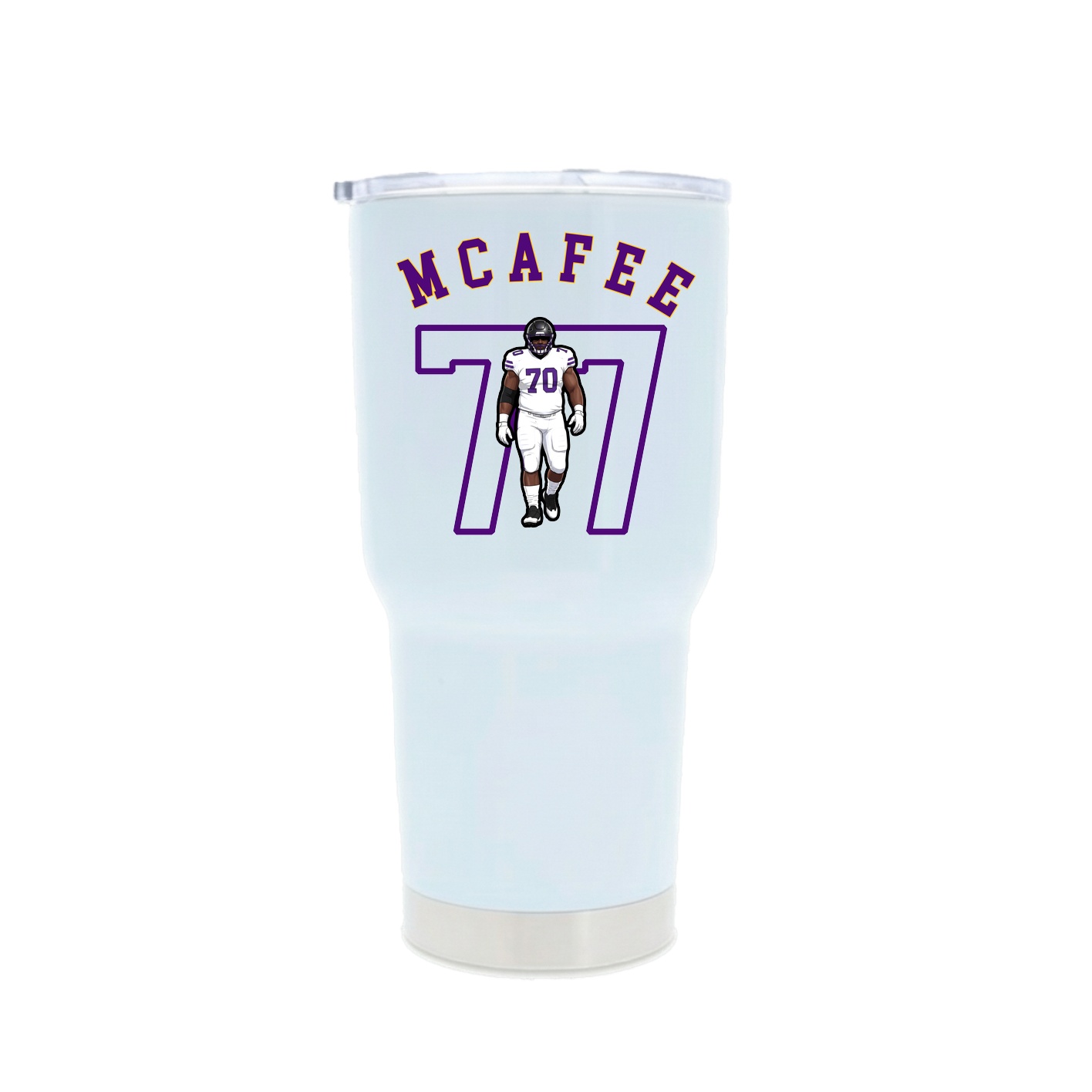 30oz Stainless Steel Tumbler — Shirsey Arch in White