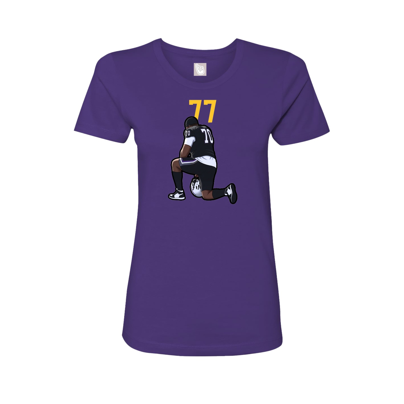 Fitted Women's Tee — Number Top in Purple