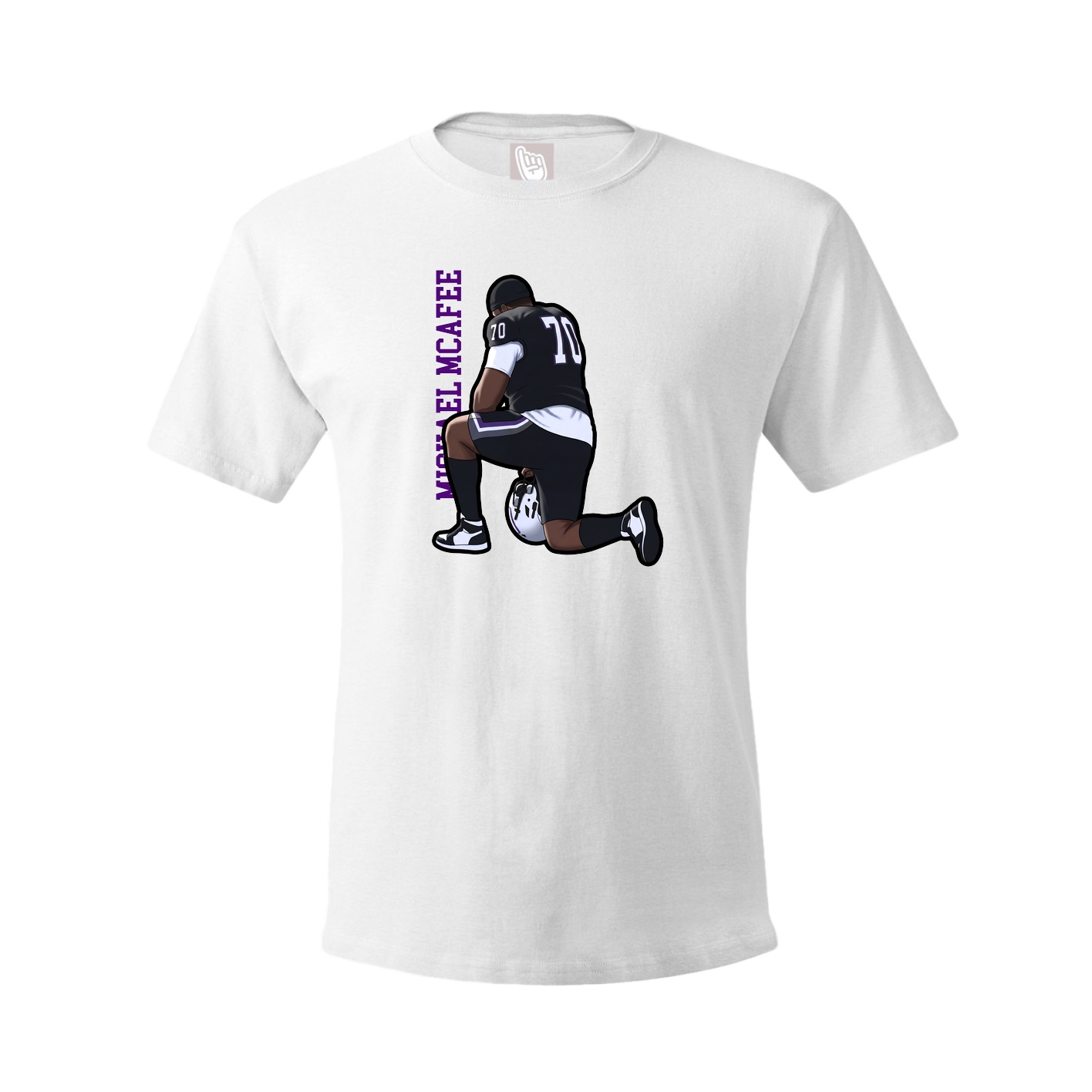 Tee — Name Vertical in White