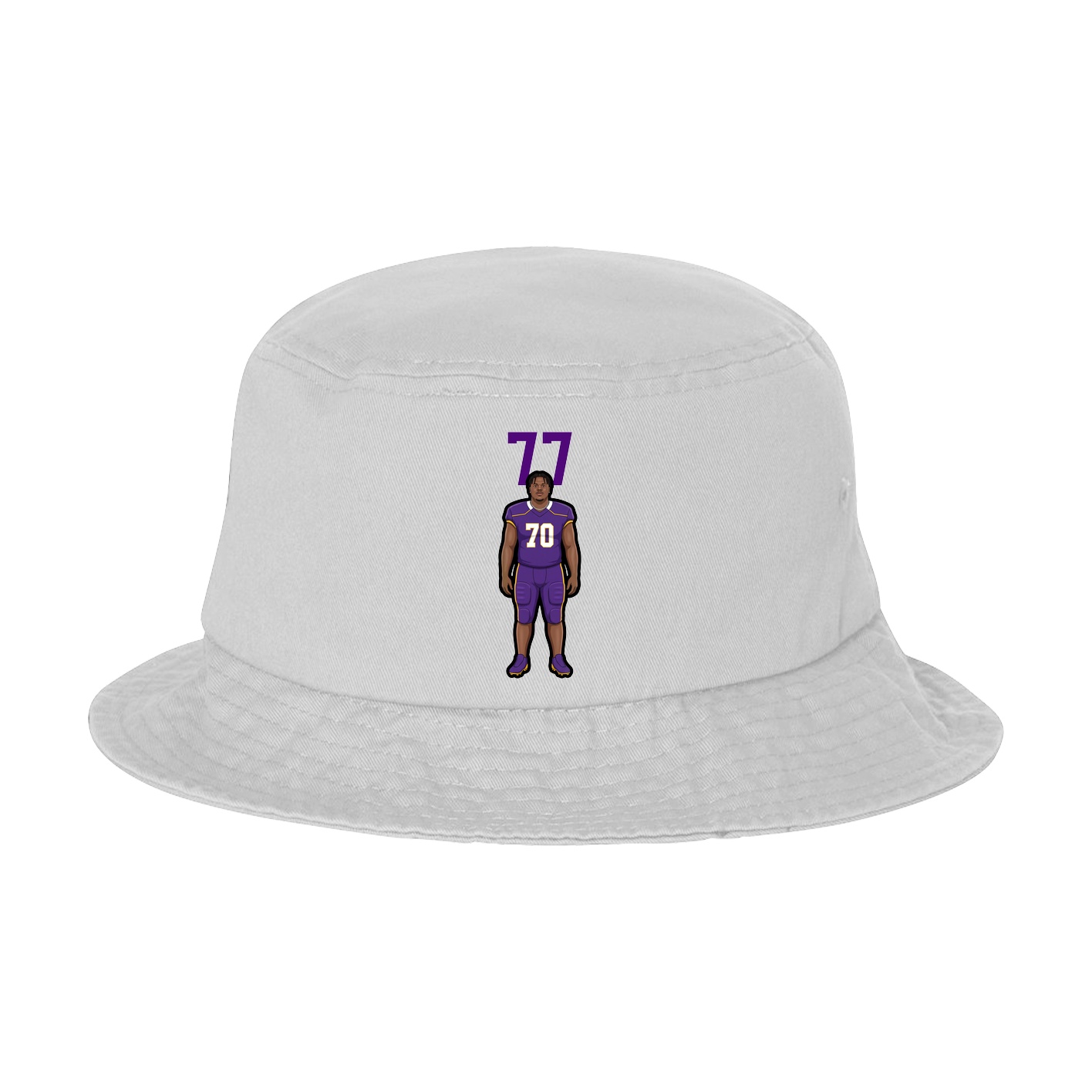 Bucket Cap — Number Top in White