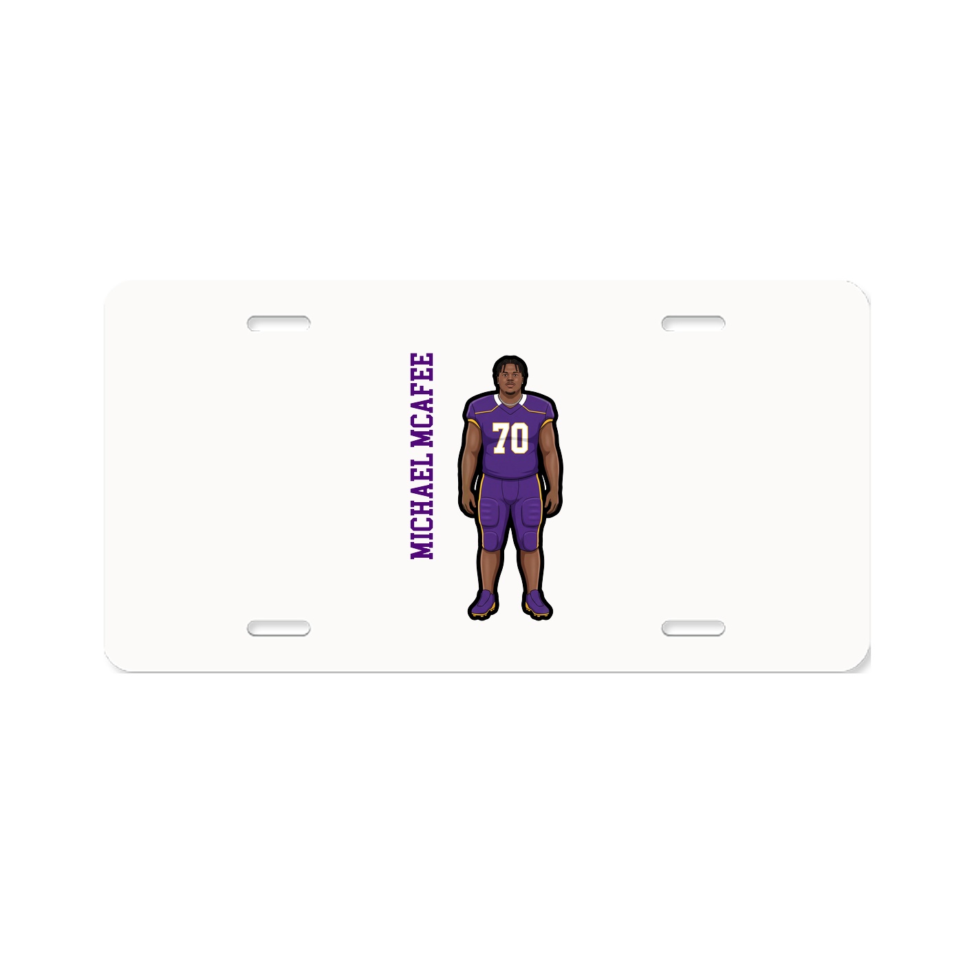 License Plate — Name Vertical in Classic