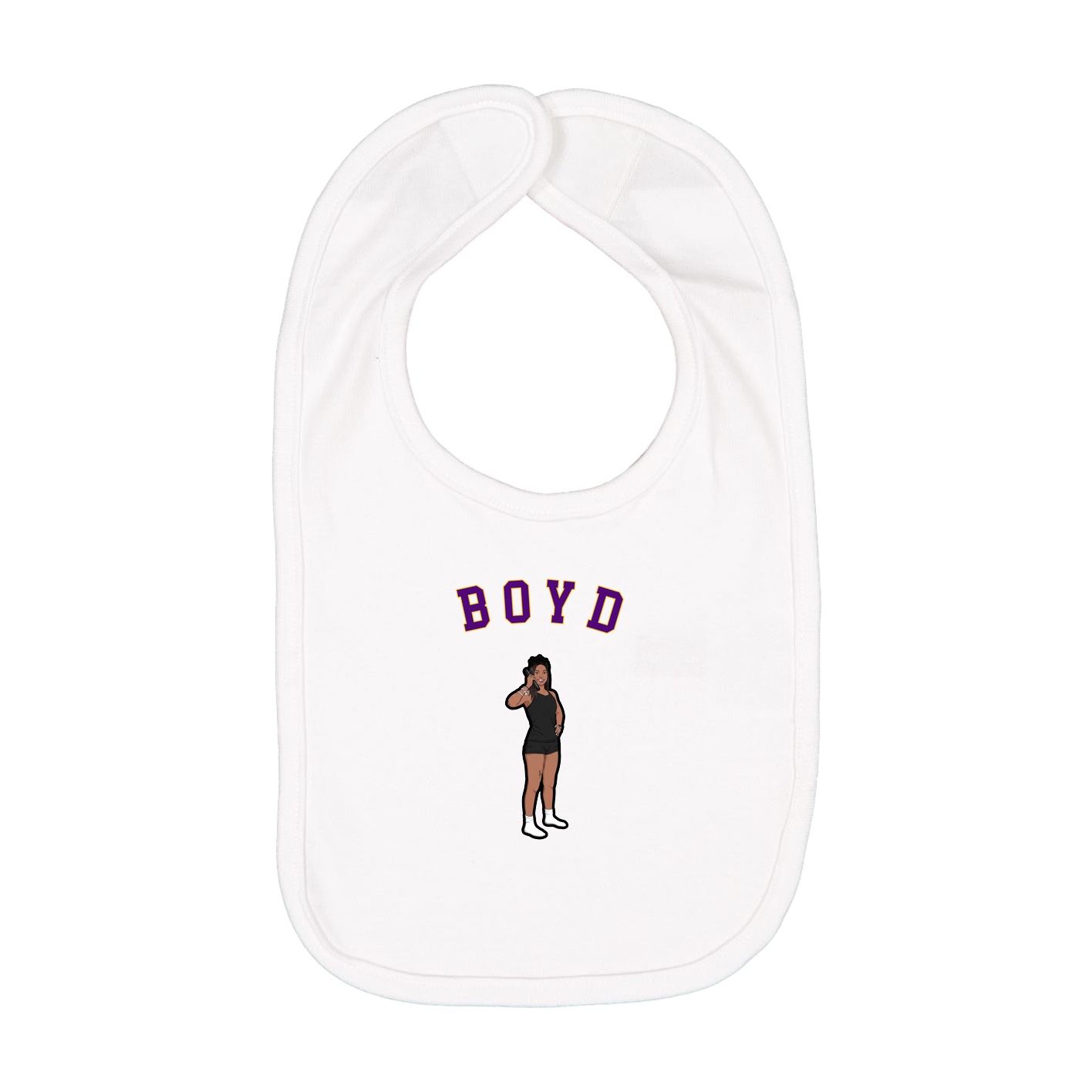 Infant Bib — Shirsey Arch in White