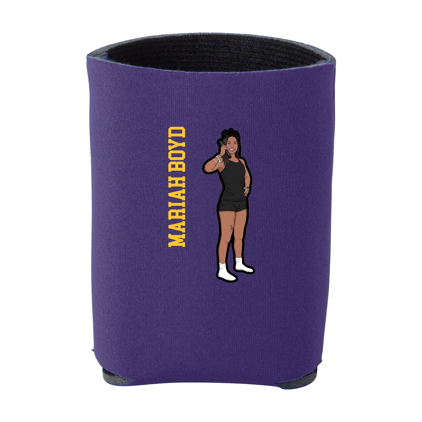 Can Holder — Name Vertical in Purple