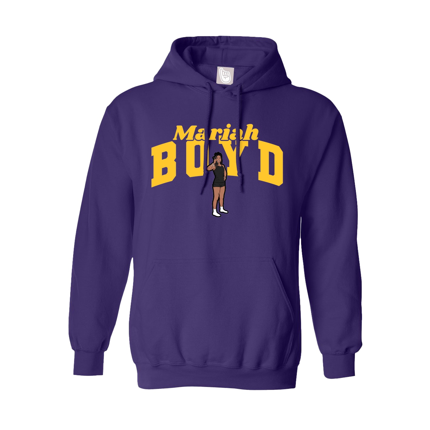 Hoodie — Signature Arch in Purple