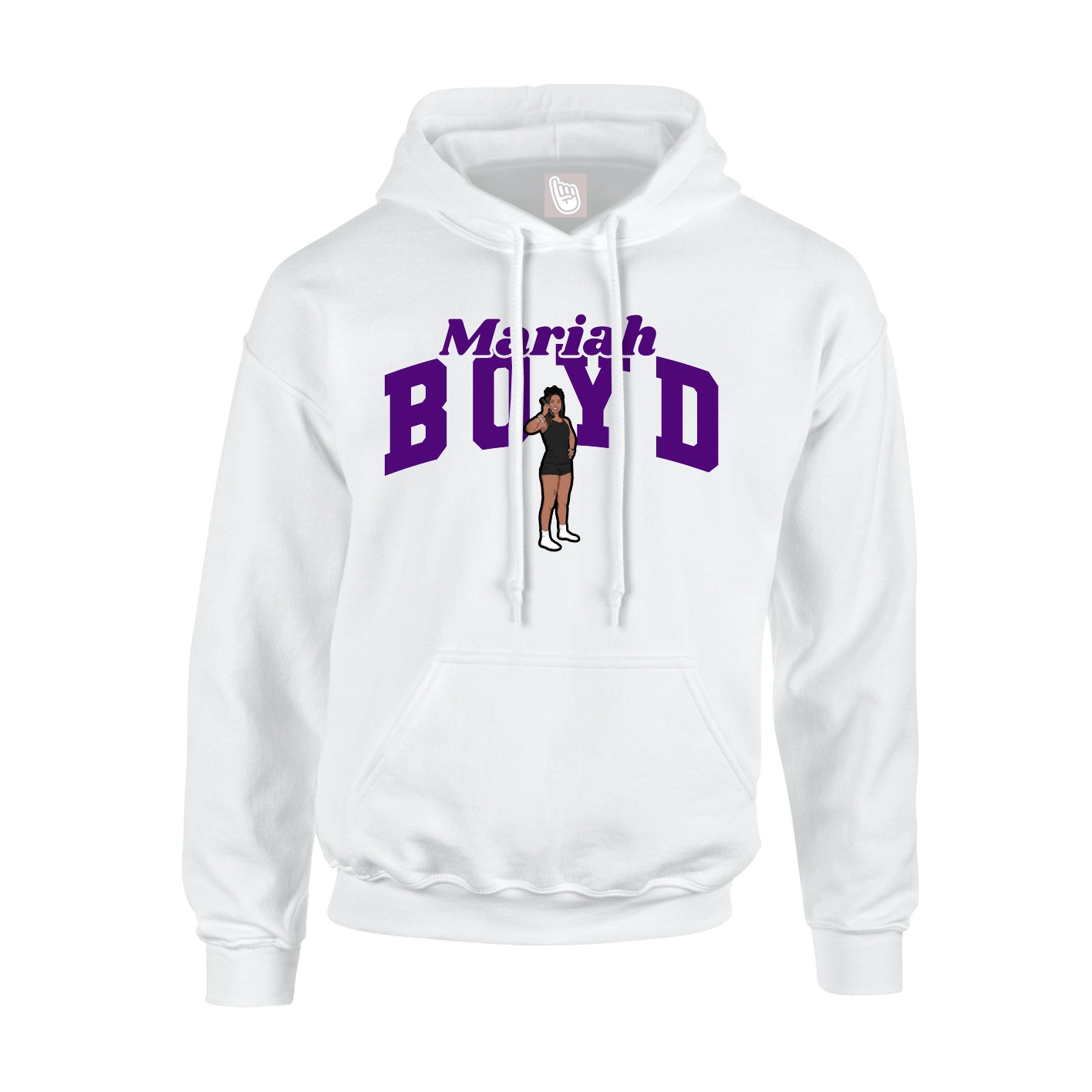 Youth Hoodie — Signature Arch in White
