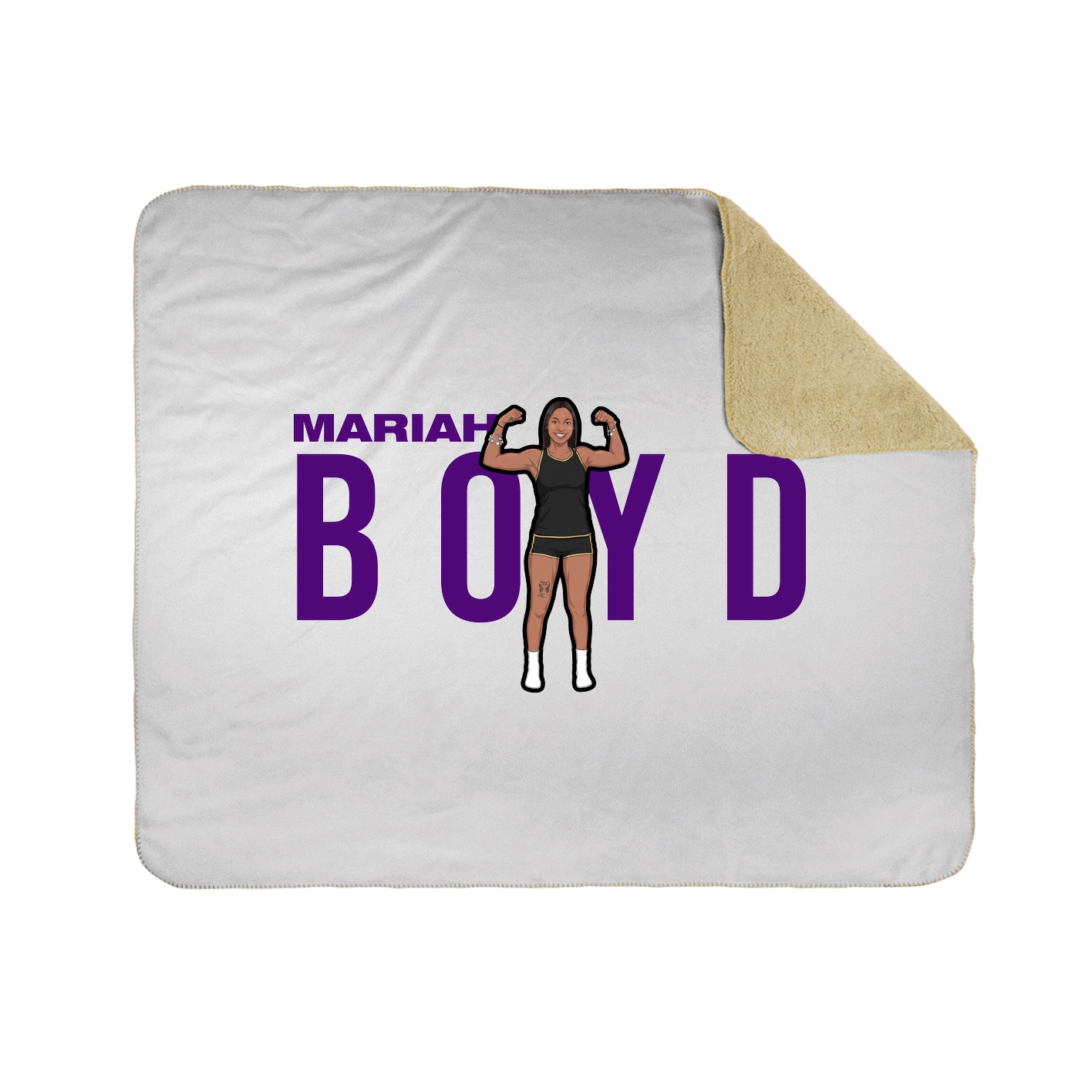 Throw Blanket — Player Name in White