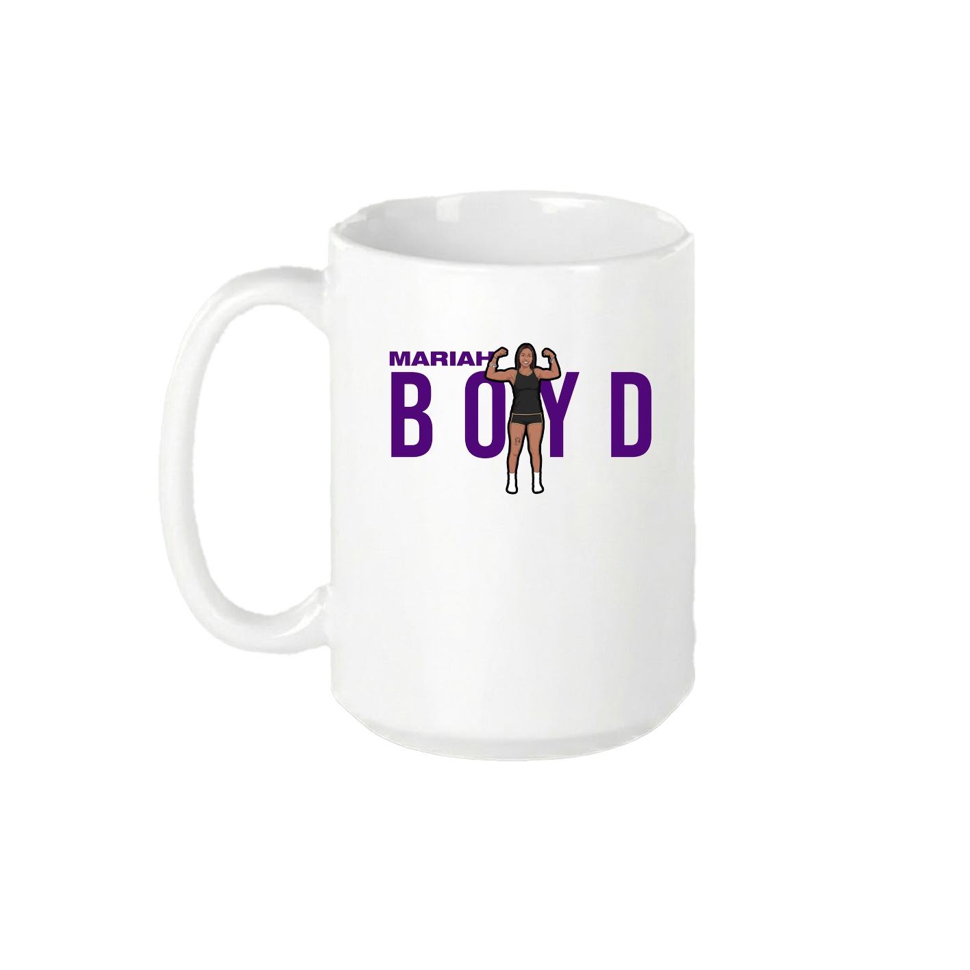 15oz Coffee Mug — Player Name in White