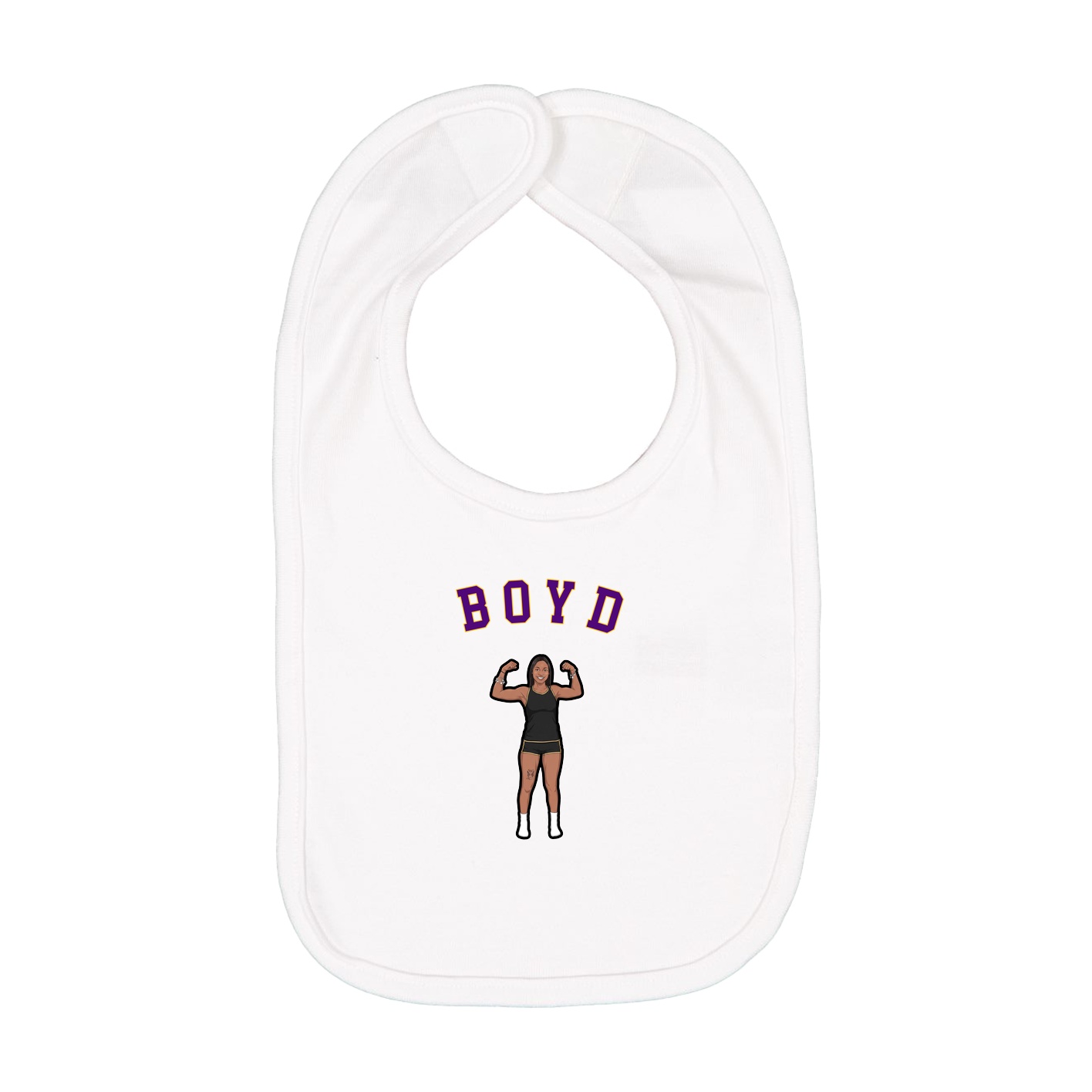 Infant Bib — Shirsey Arch in White