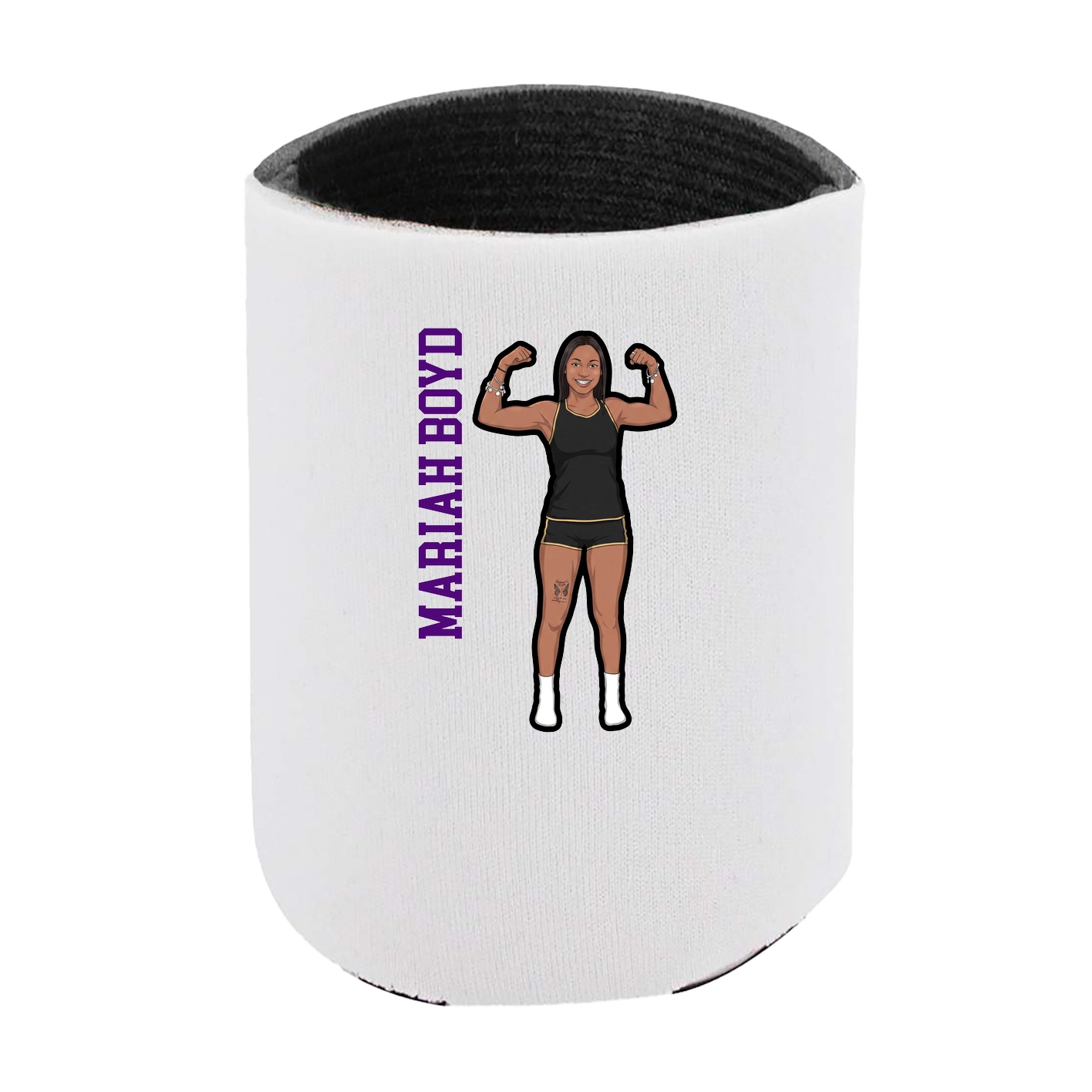 Can Holder — Name Vertical in White