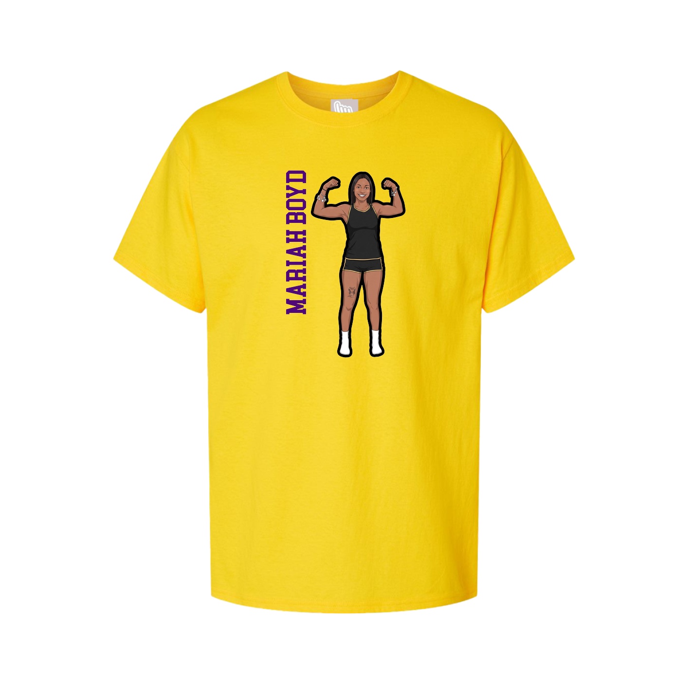 Tee — Name Vertical in Gold