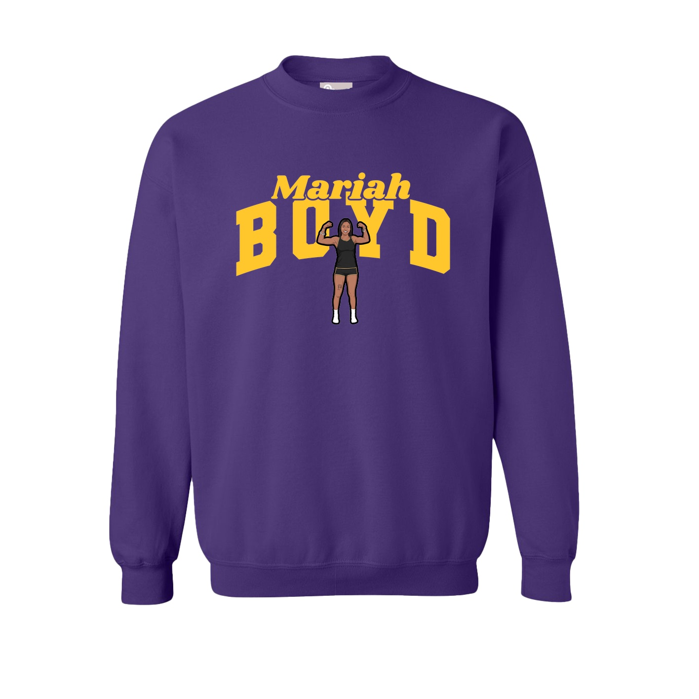 Fleece Crew — Signature Arch in Purple