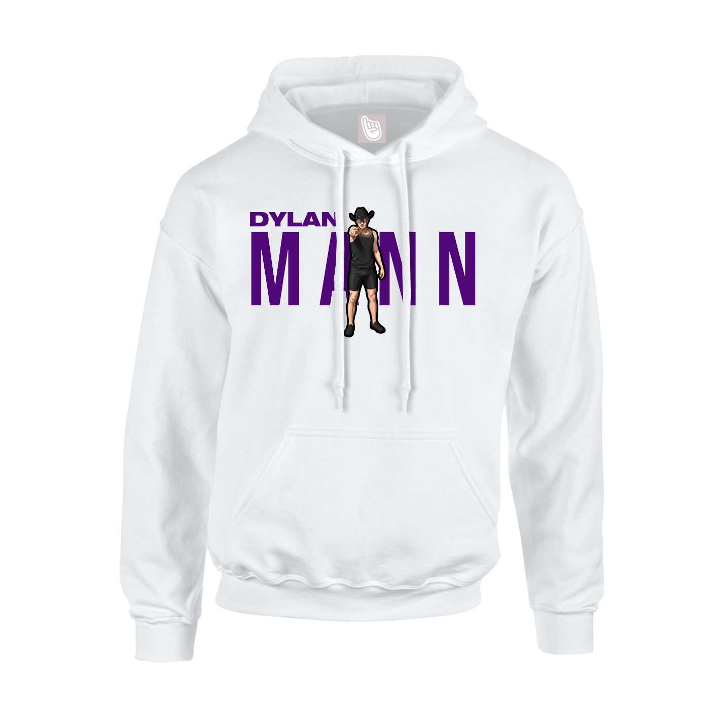 Youth Hoodie — Player Name in White