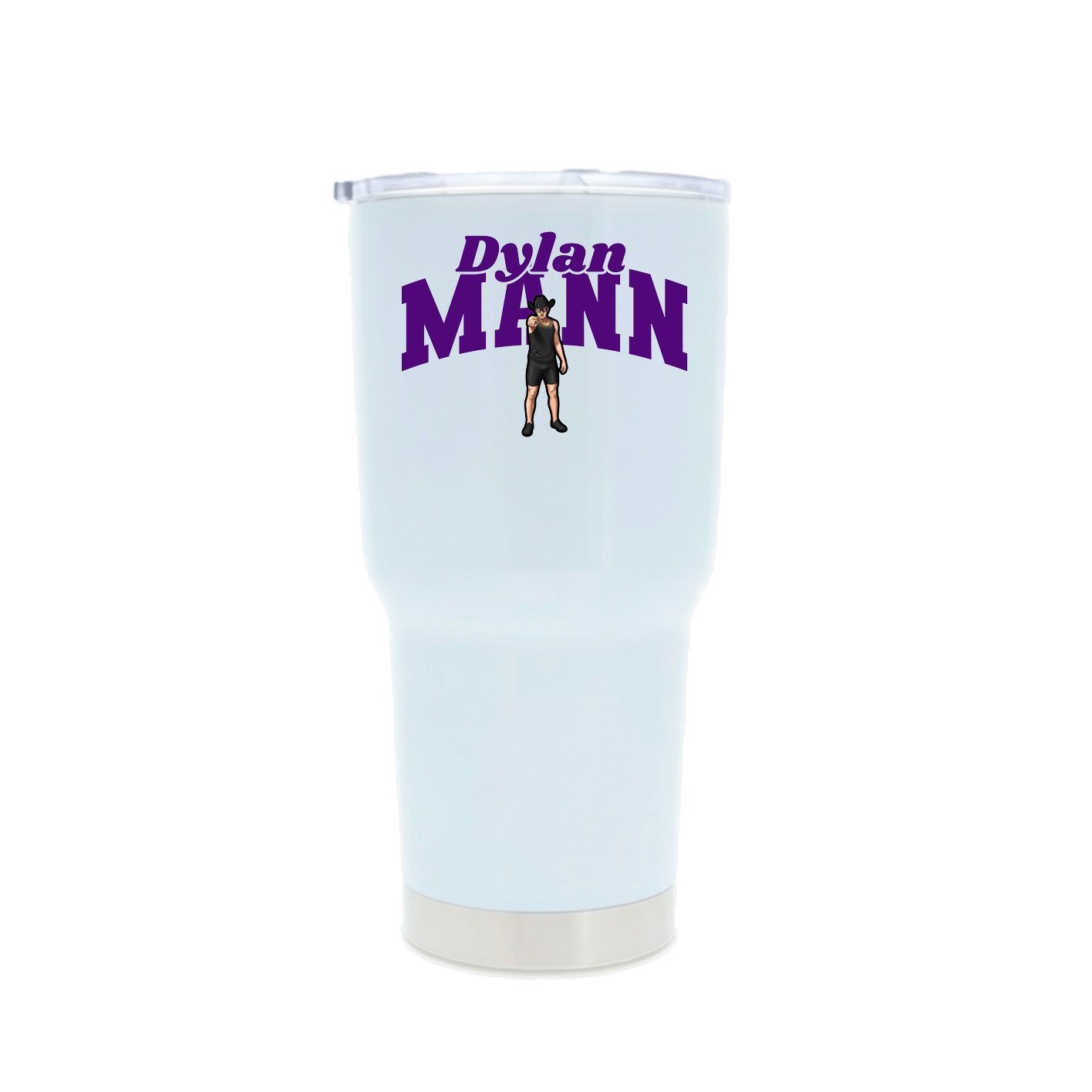 30oz Stainless Steel Tumbler — Signature Arch in White
