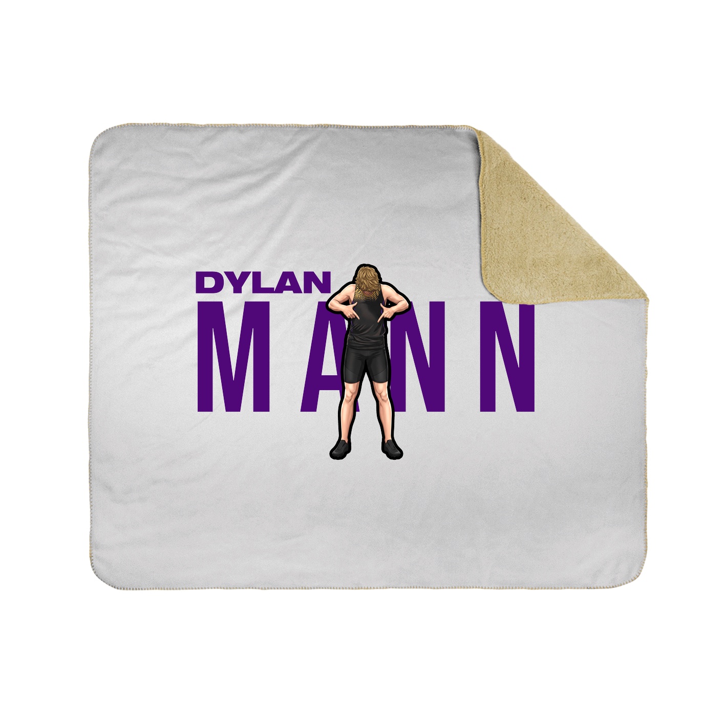 Throw Blanket — Player Name in White