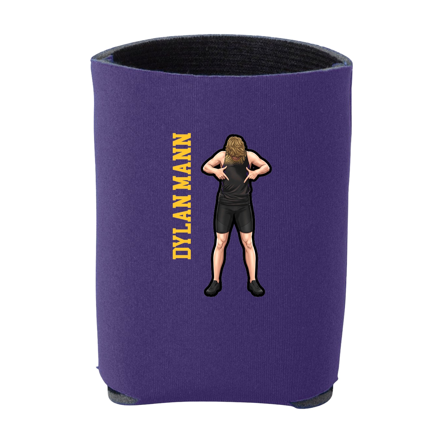Can Holder — Name Vertical in Purple