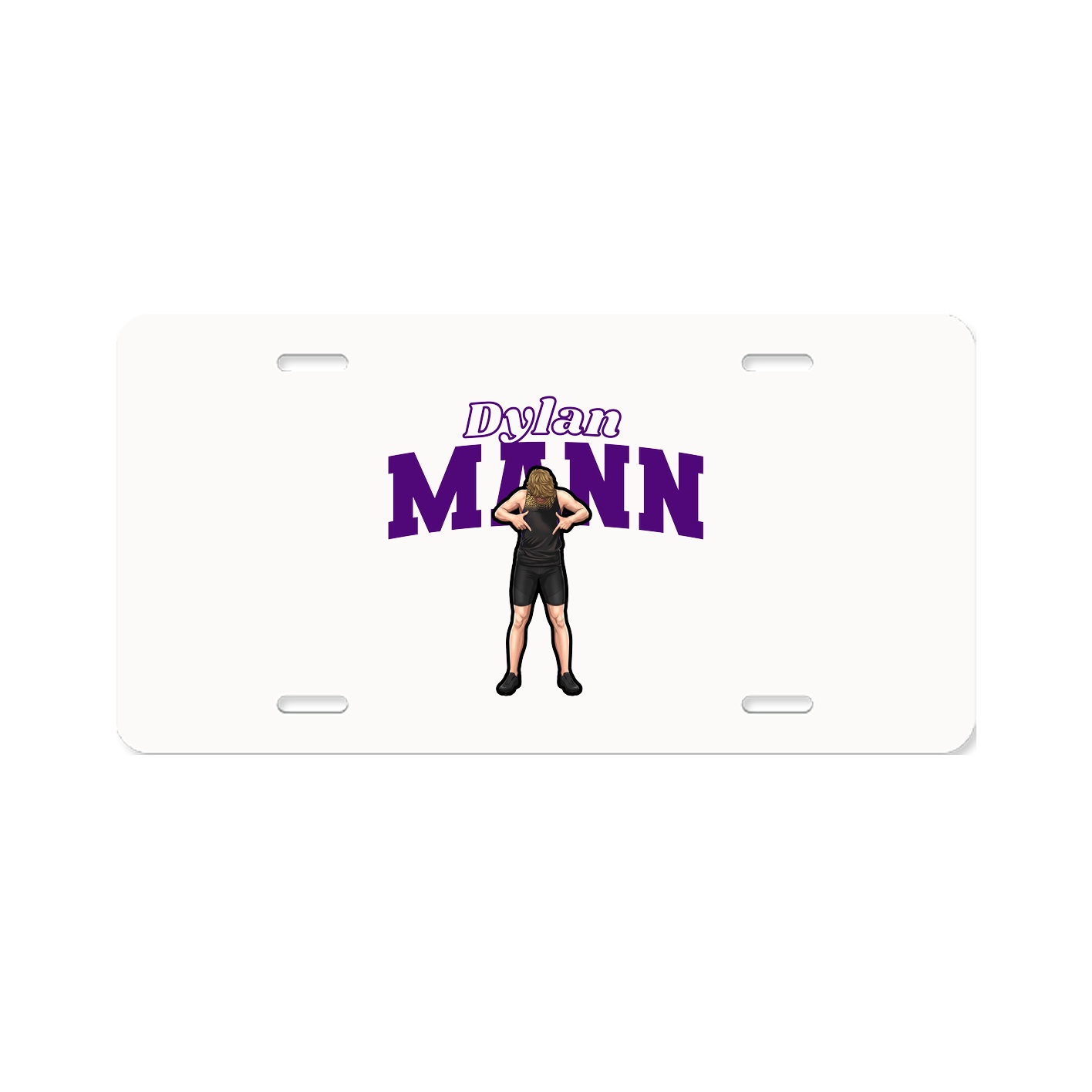 License Plate — Name Arch in Classic