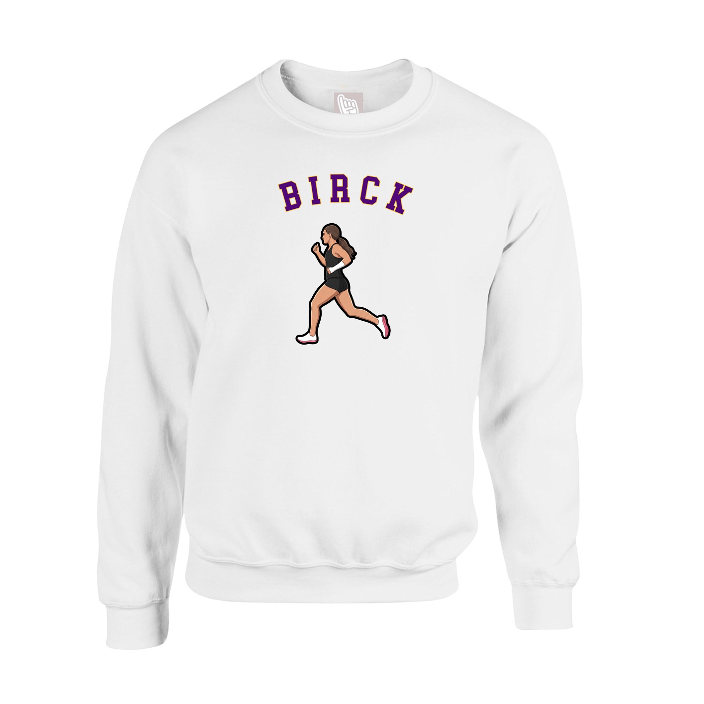 Fleece Crew — Shirsey Arch in White