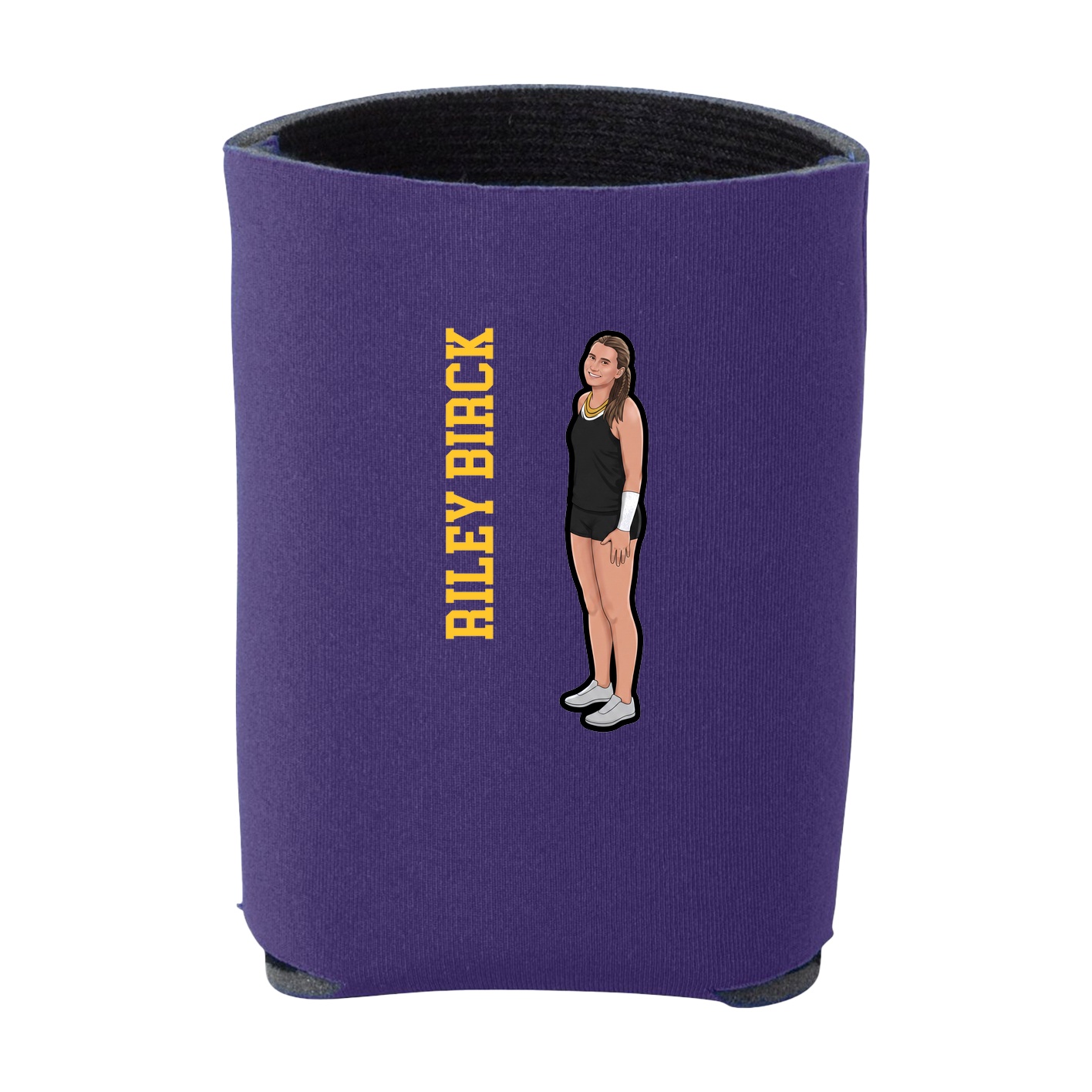 Can Holder — Name Vertical in Purple