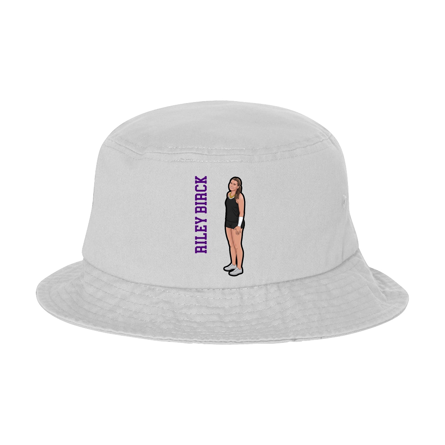 Bucket Cap — Name Vertical in White