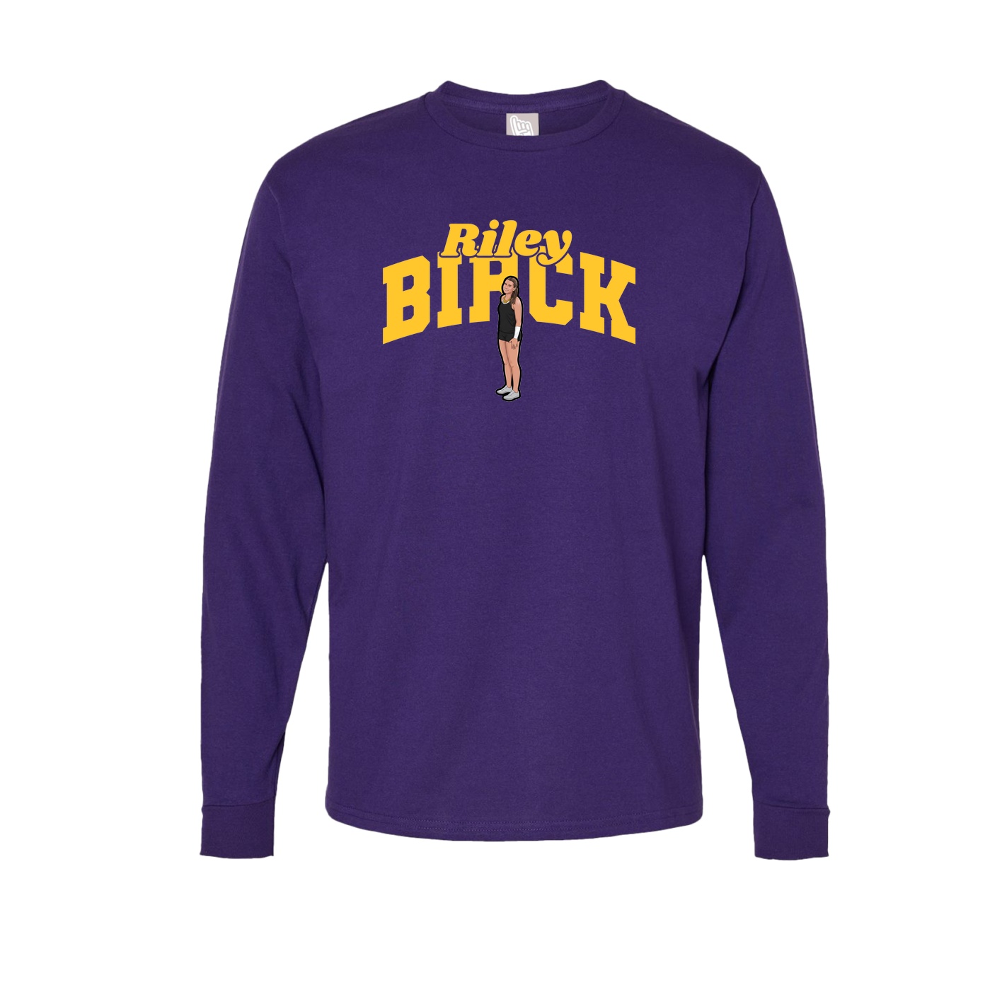 Long Sleeve Tee — Signature Arch in Purple