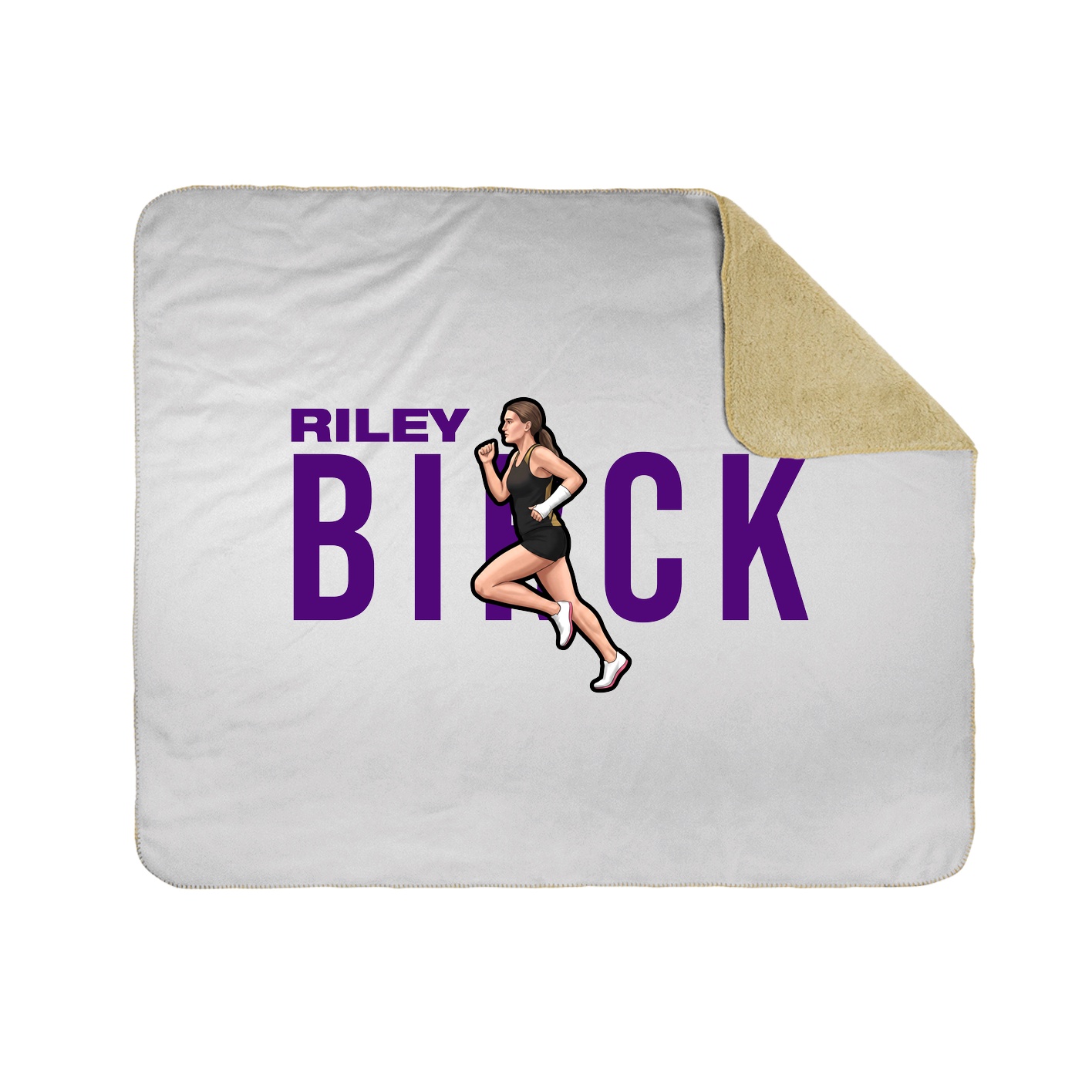 Throw Blanket — Player Name in White