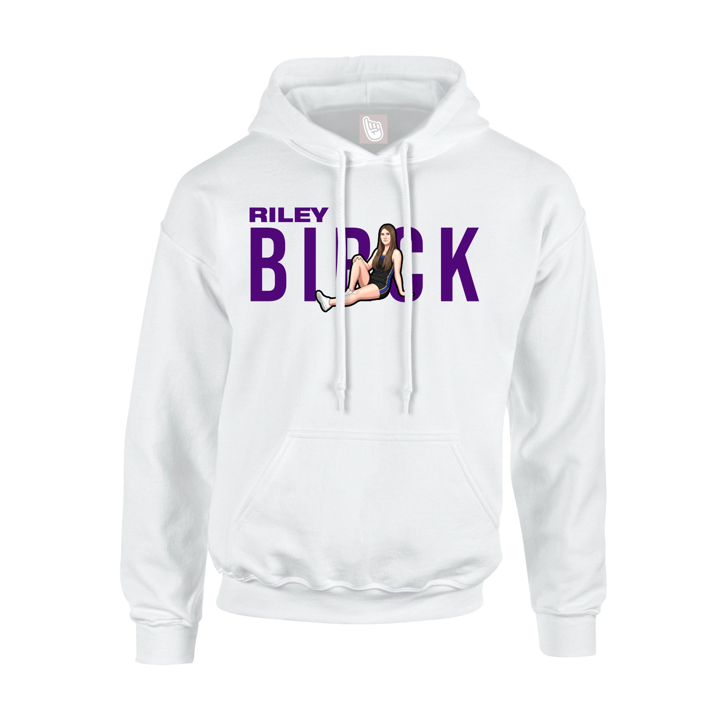 Youth Hoodie — Player Name in White