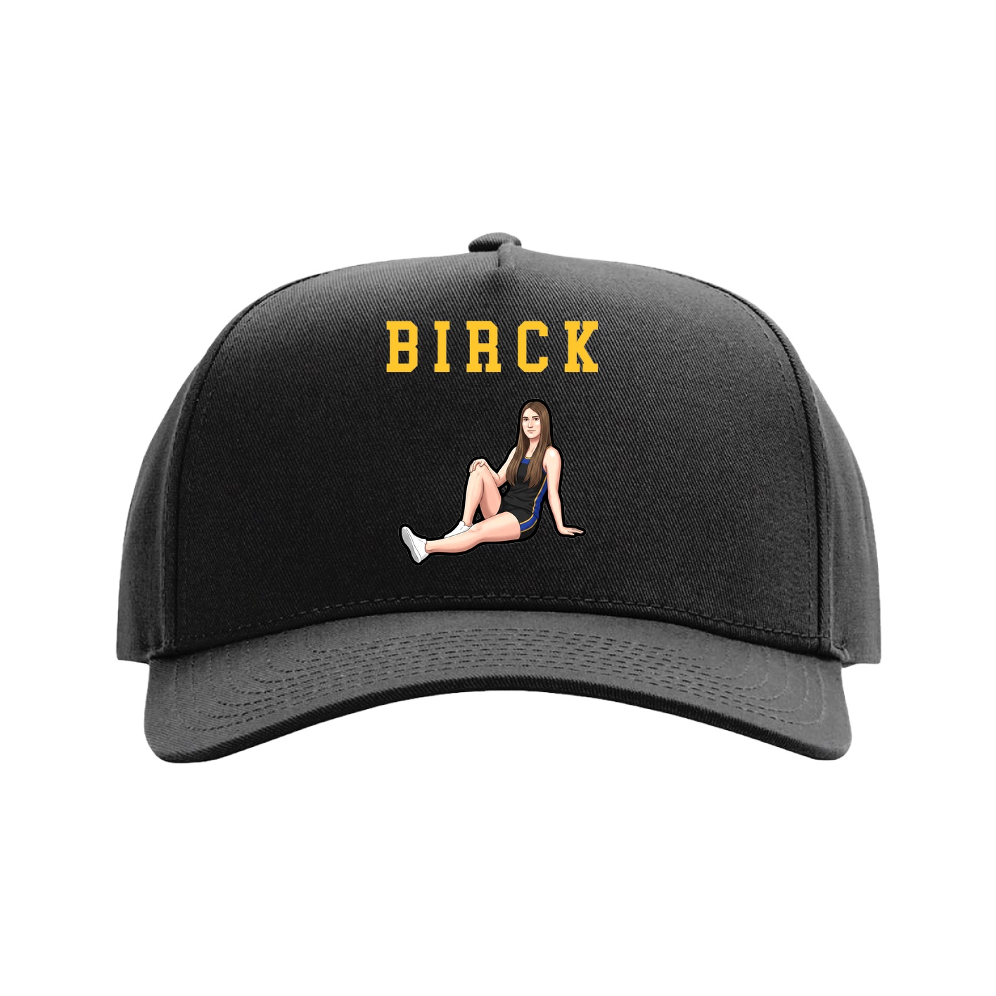 Full Fabric Five-Panel Champ Cap — Shirsey in Black