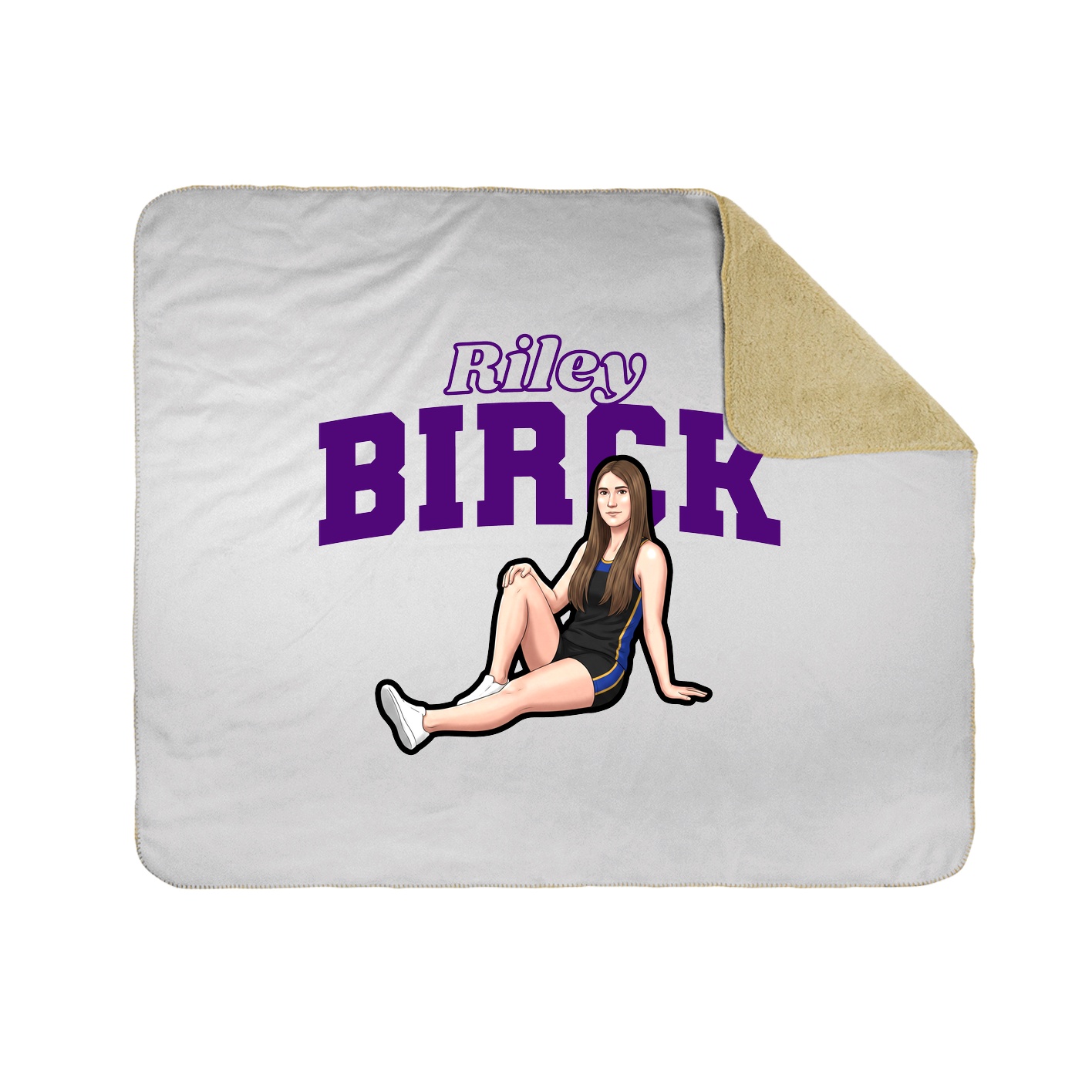 Throw Blanket — Name Arch in White