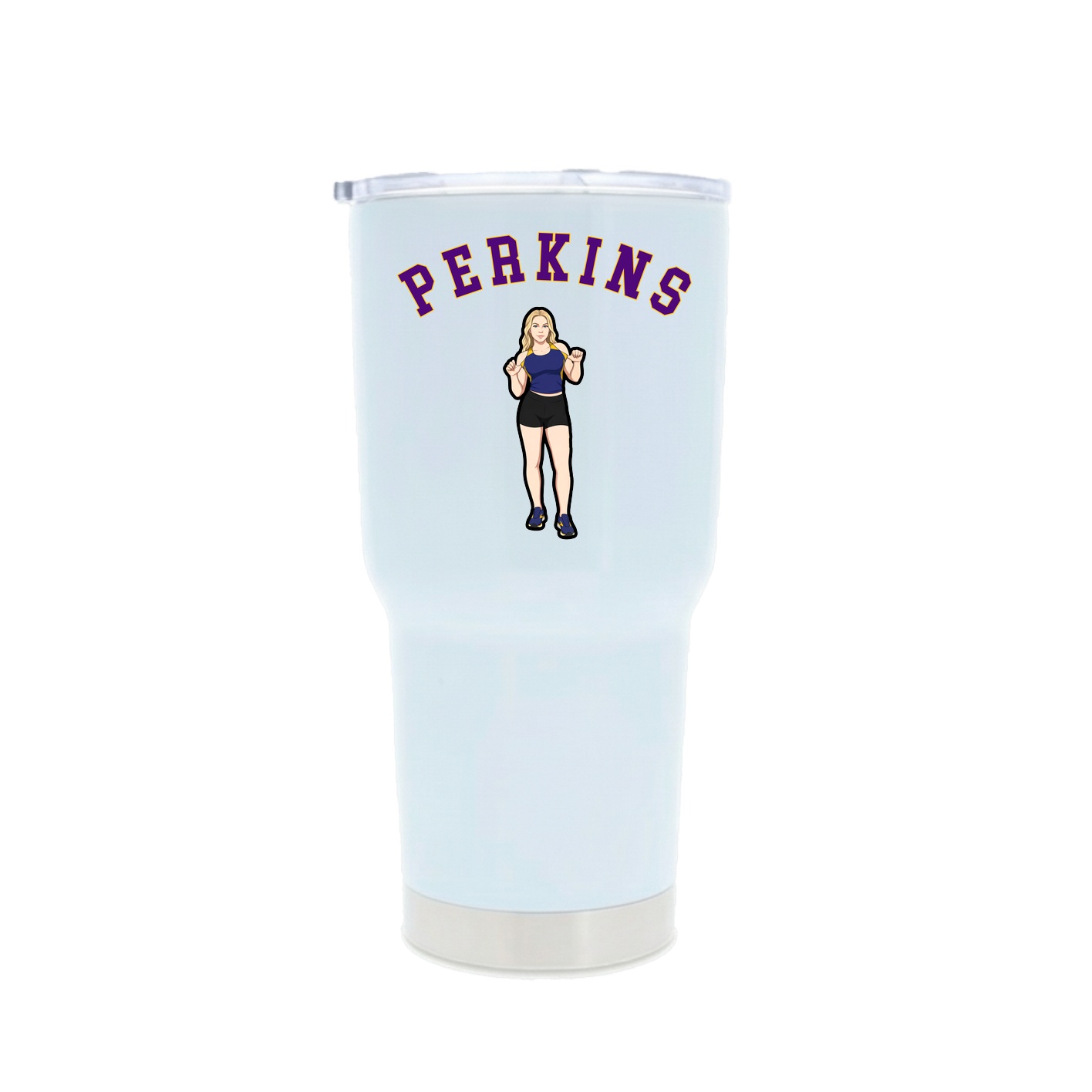 30oz Stainless Steel Tumbler — Shirsey Arch in White