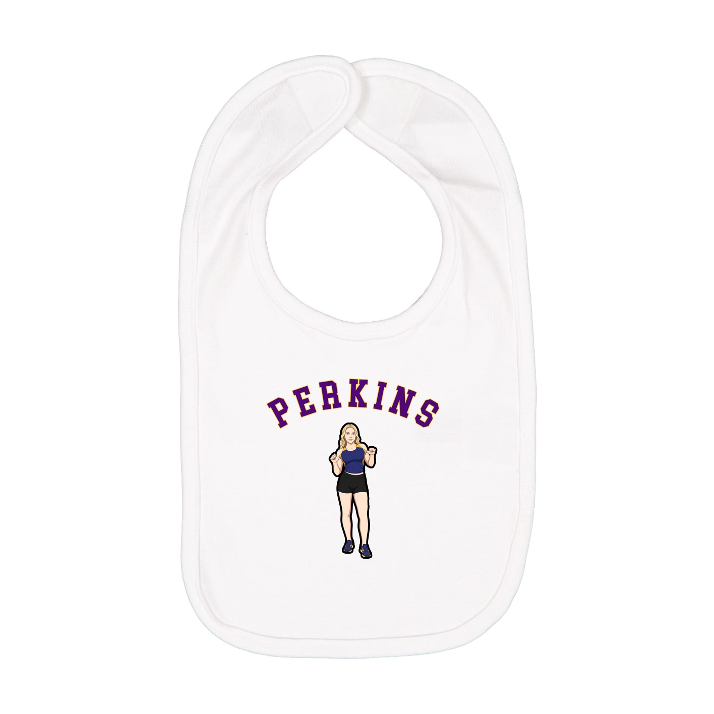 Infant Bib — Shirsey Arch in White
