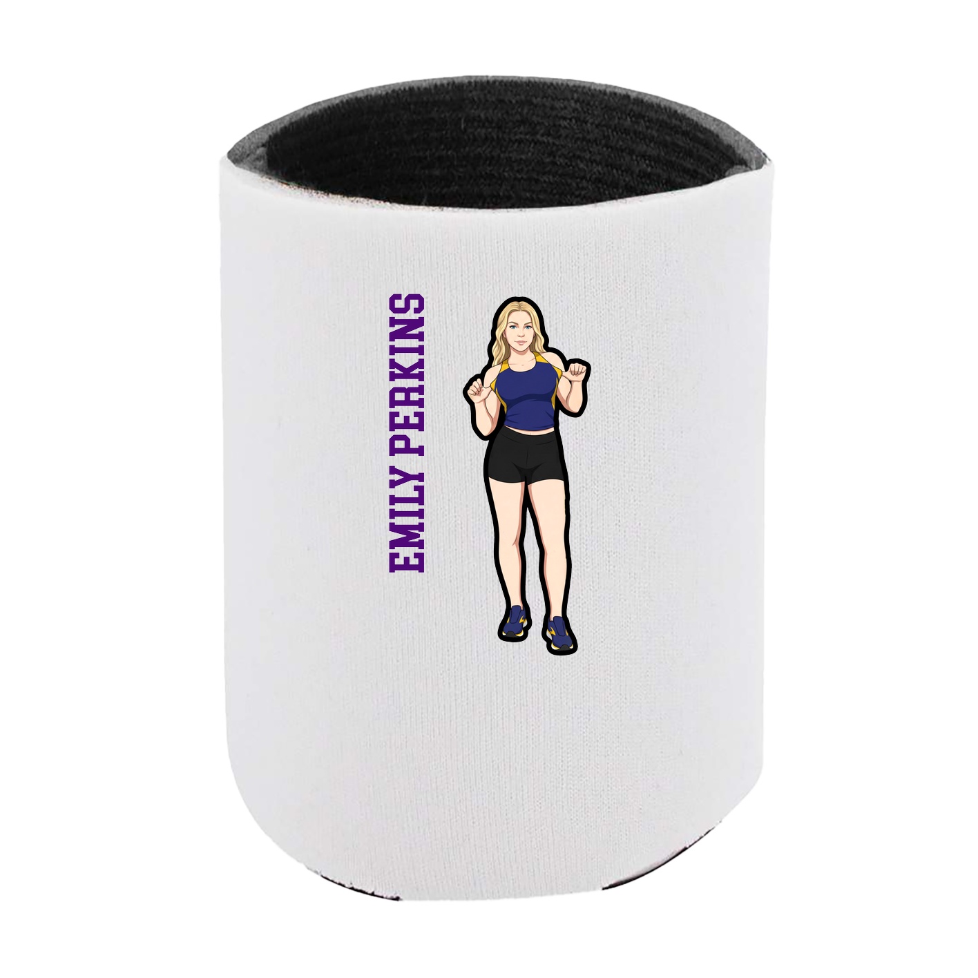 Can Holder — Name Vertical in White