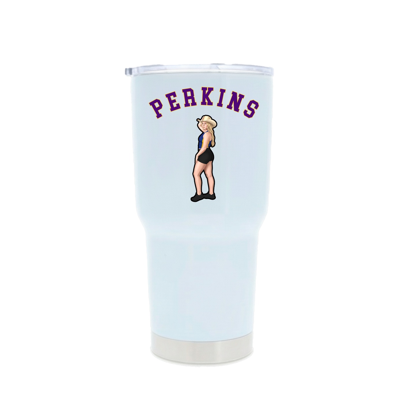 30oz Stainless Steel Tumbler — Shirsey Arch in White