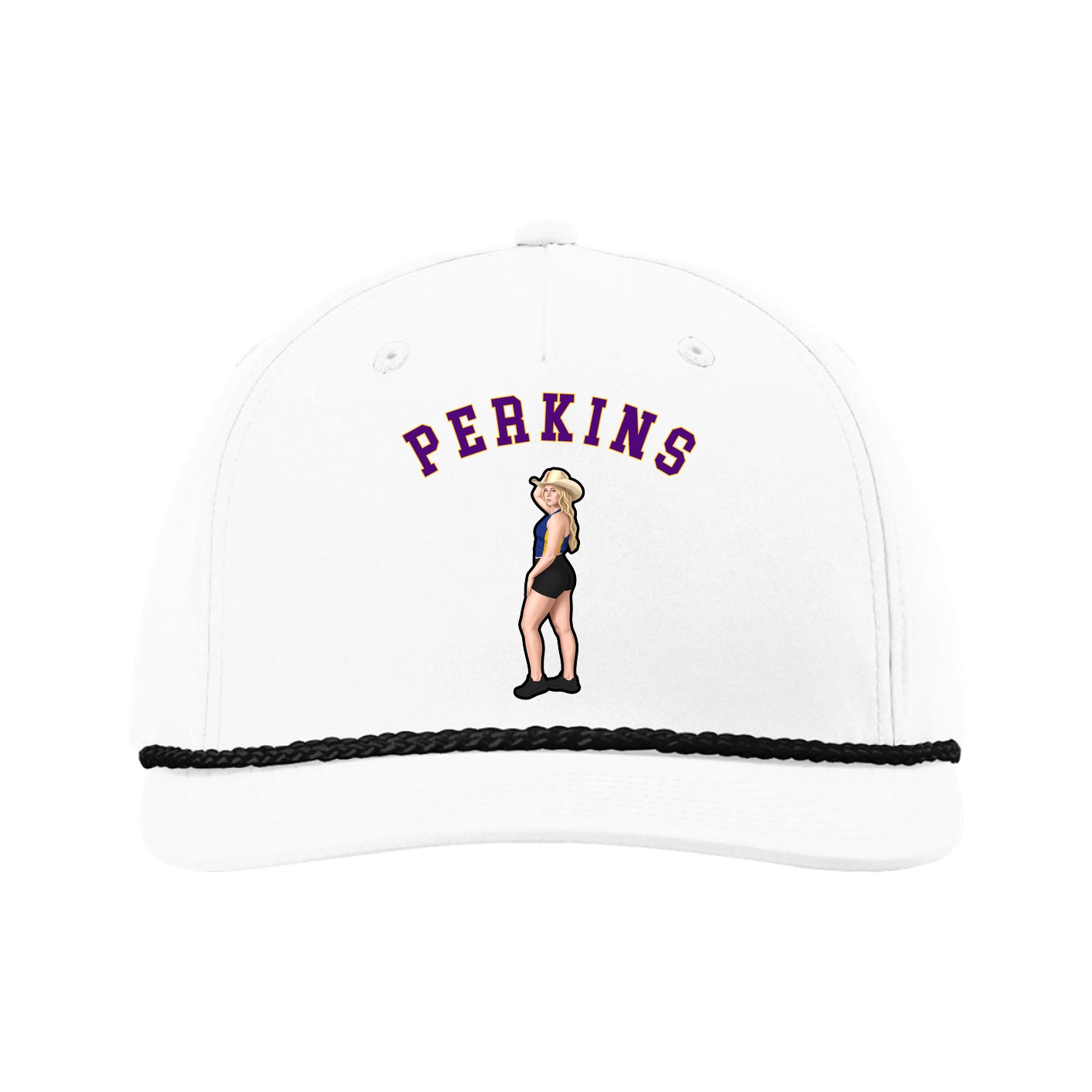 Five-Panel Classic Rope Cap — Shirsey Arch in White