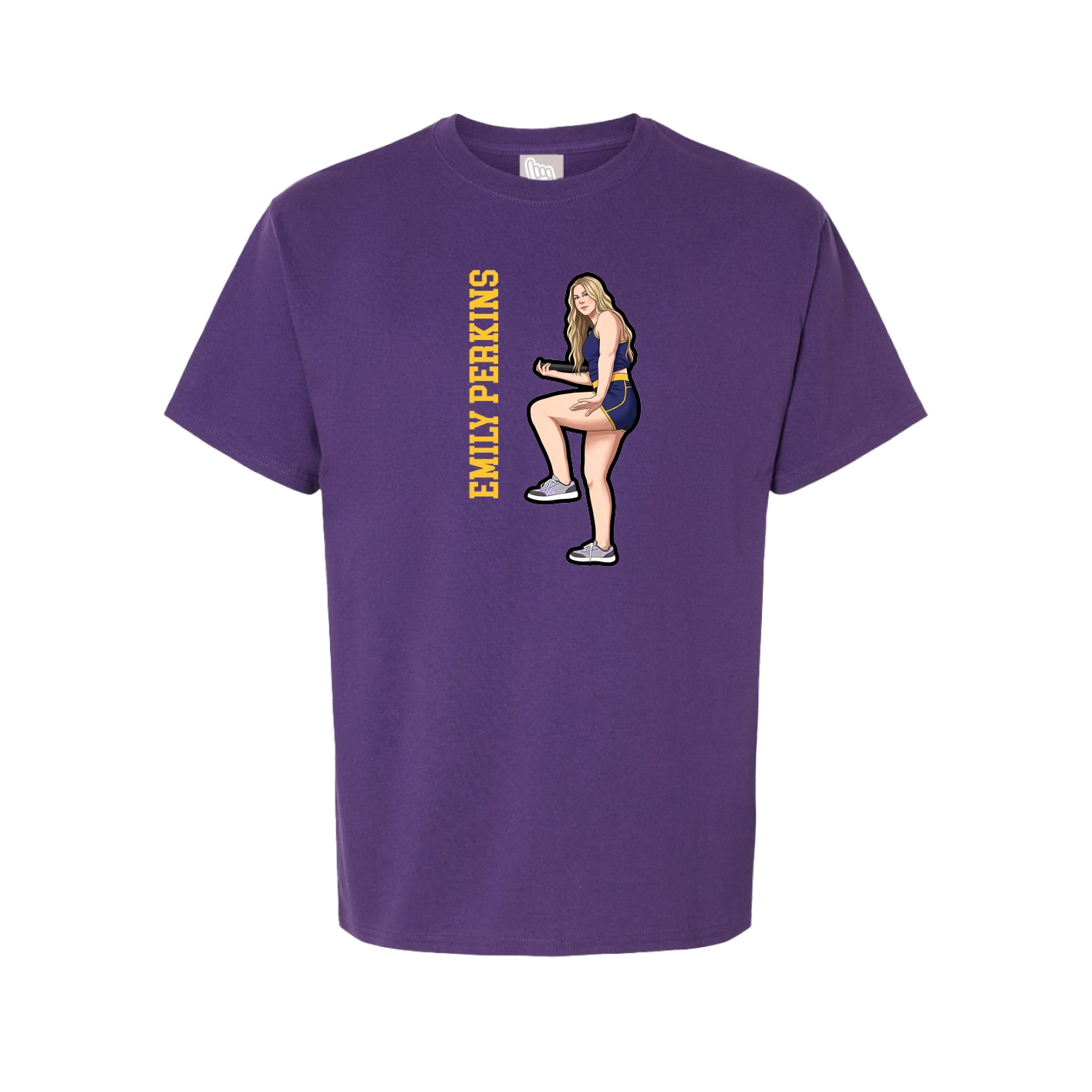 Tee — Name Vertical in Purple