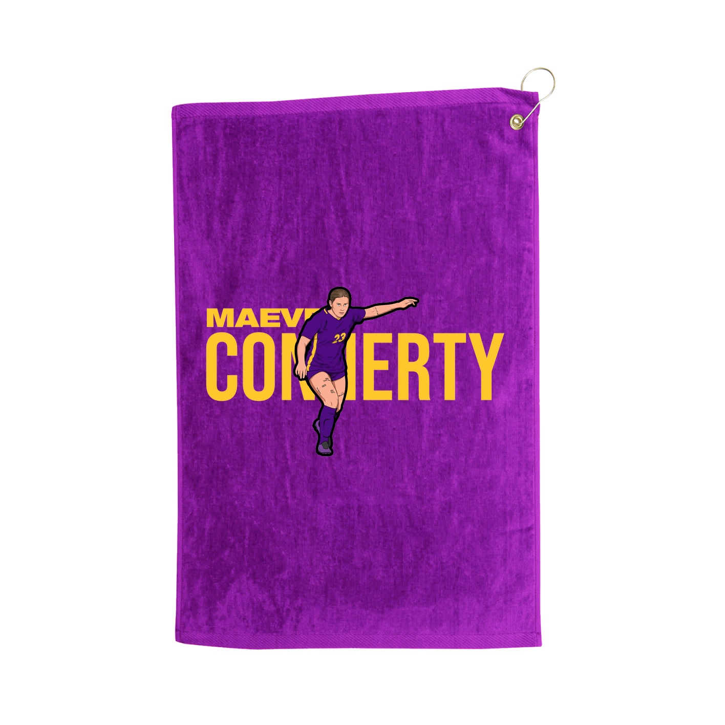 Golf Towel — Player Name in Purple