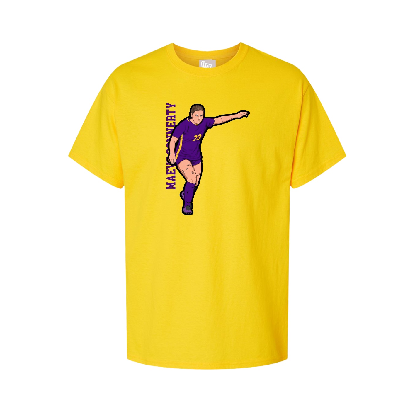 Tee — Name Vertical in Gold