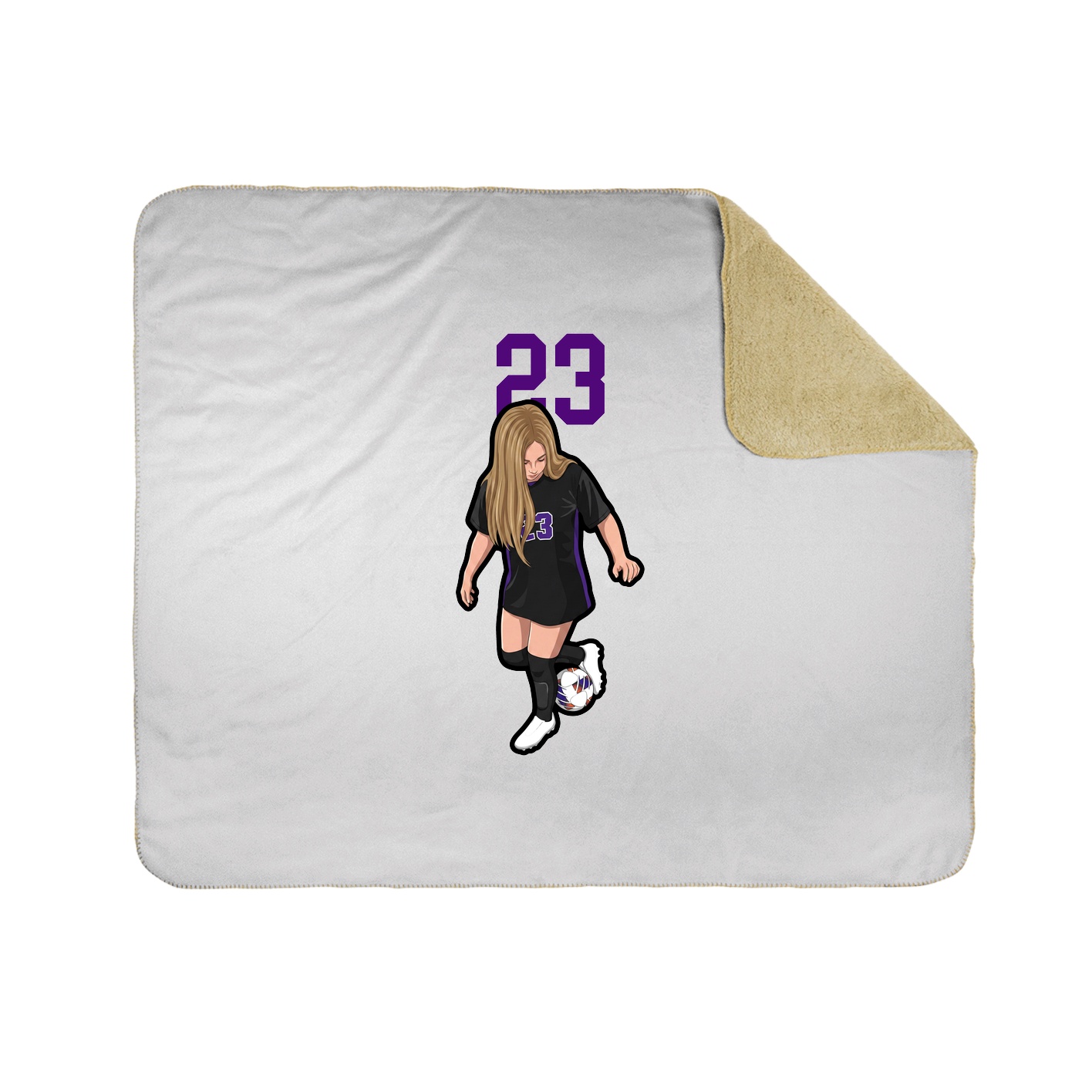 Throw Blanket — Number Top in White