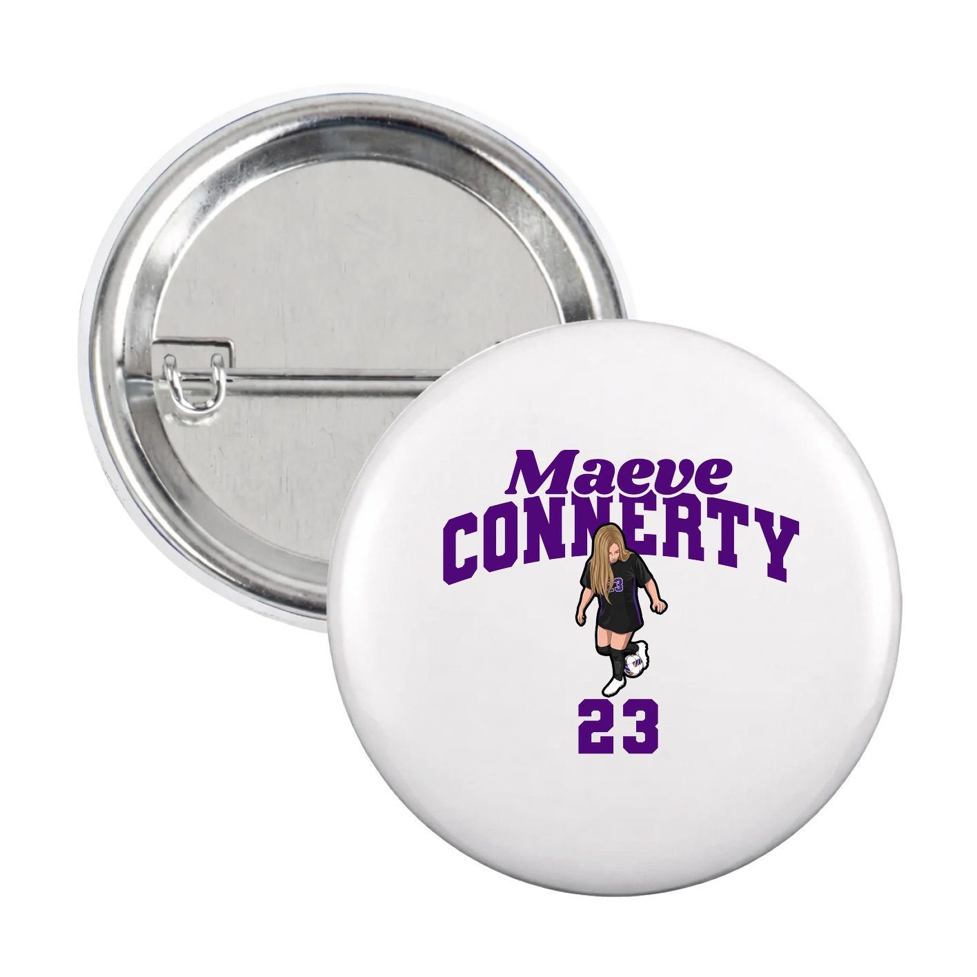 Game Day Button — Signature Arch in White