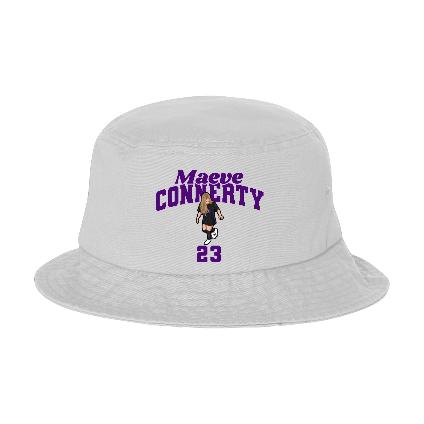 Bucket Cap — Signature Arch in White