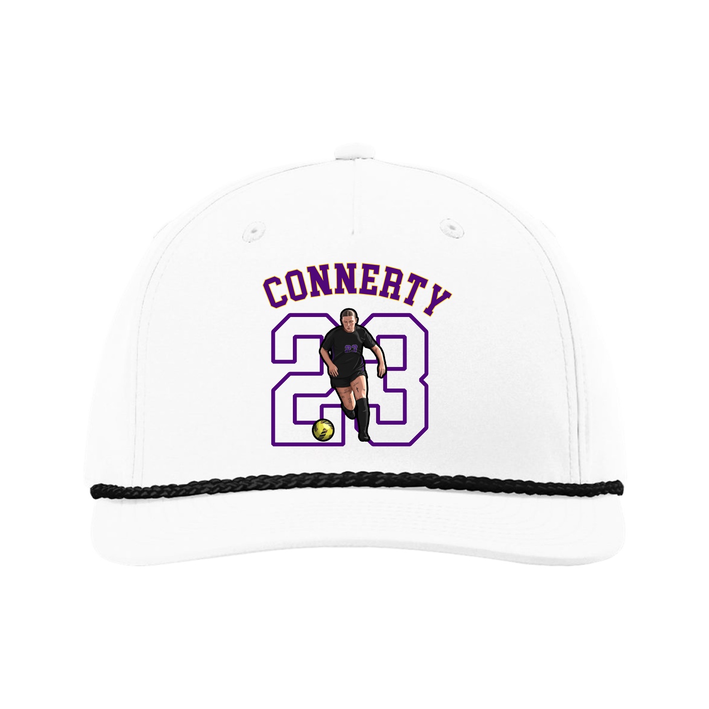 Five-Panel Classic Rope Cap — Shirsey Arch in White