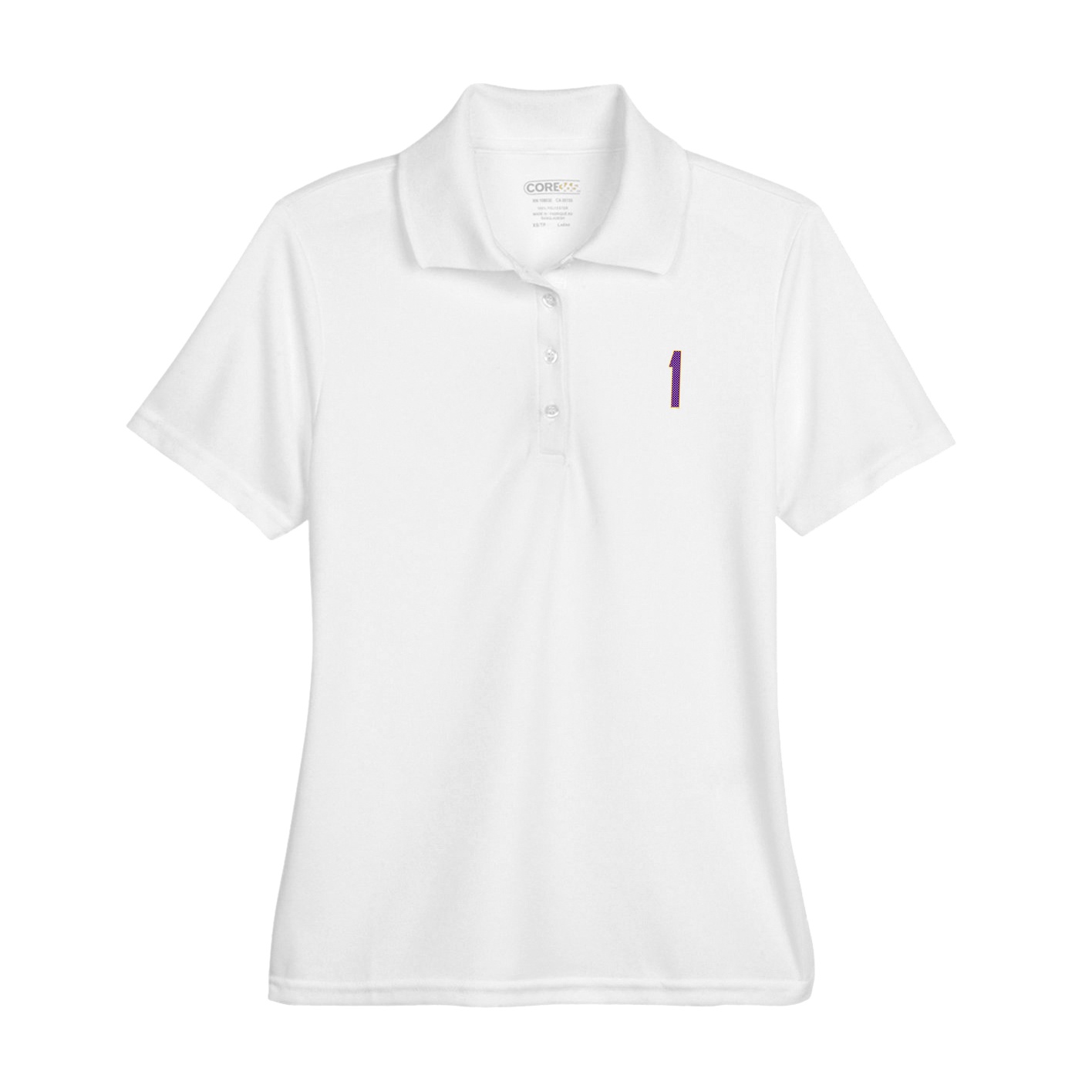 Womens Performance Polo — Front Shirsy in White