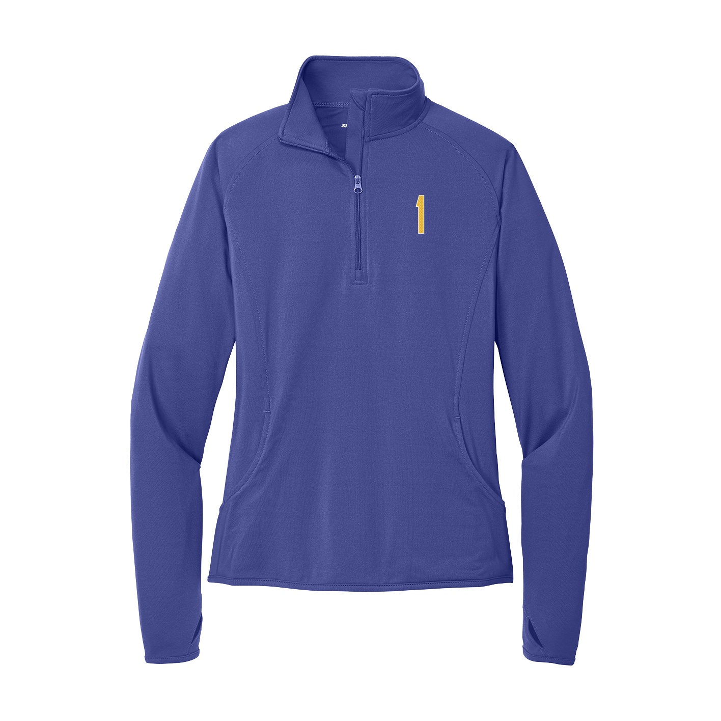 Women's Q-Zip Pullover — Front Shirsy in Purple