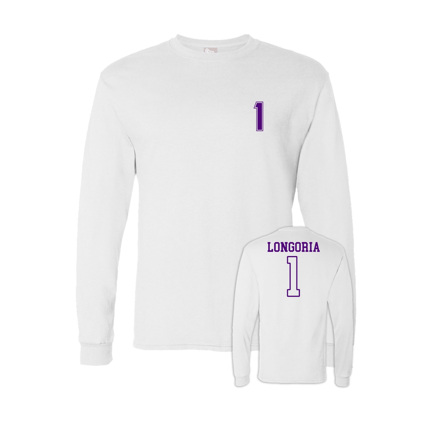Long Sleeve Tee — Chest Back in White