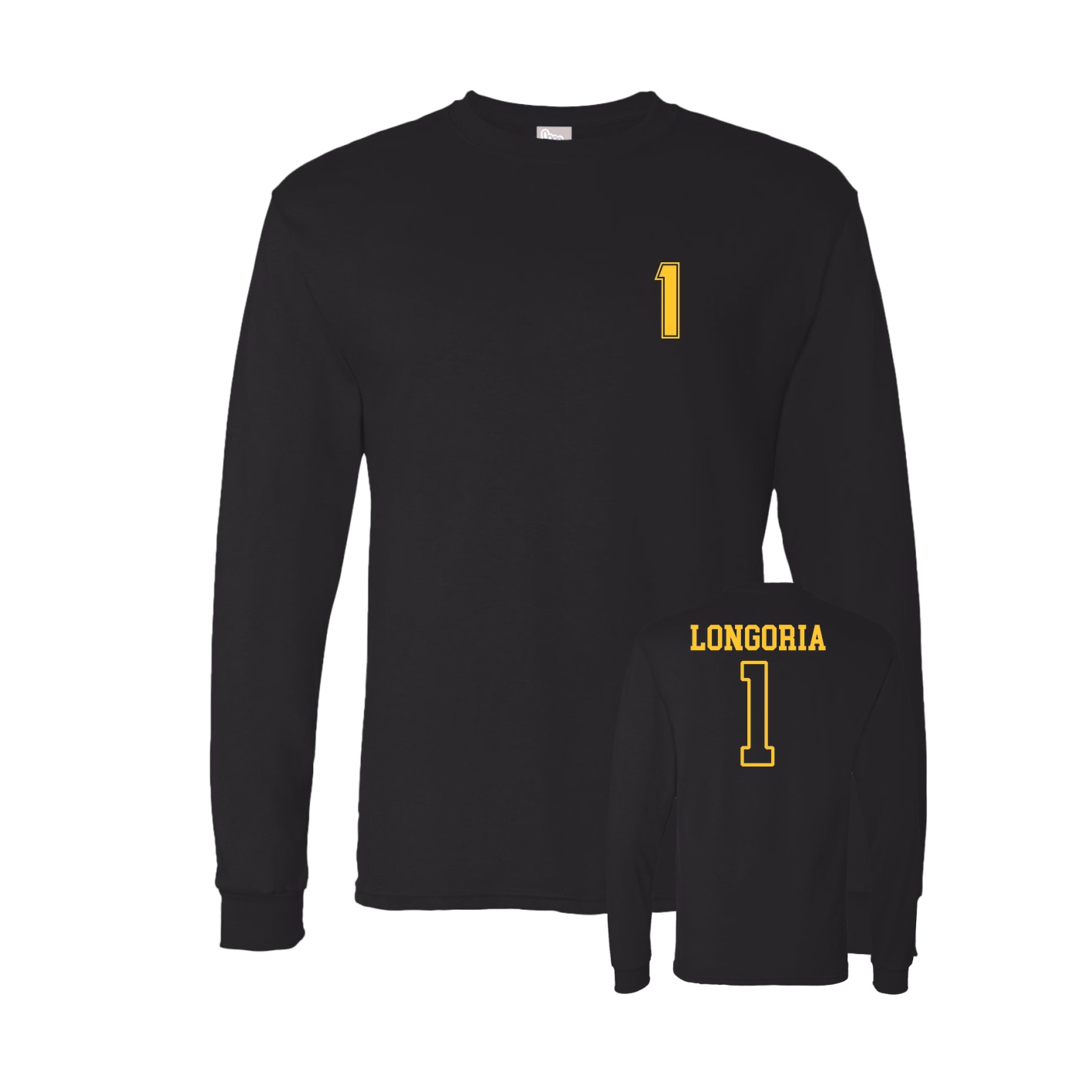 Long Sleeve Tee — Chest Back in Black