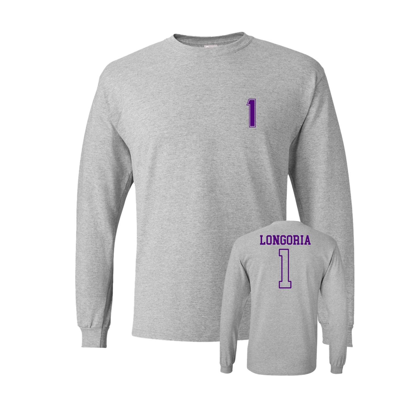 Long Sleeve Tee — Chest Back in Grey