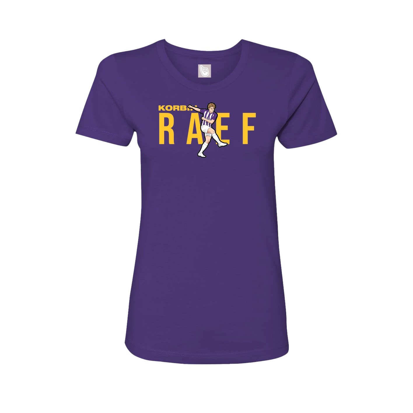 Fitted Women's Tee — Player Name in Purple