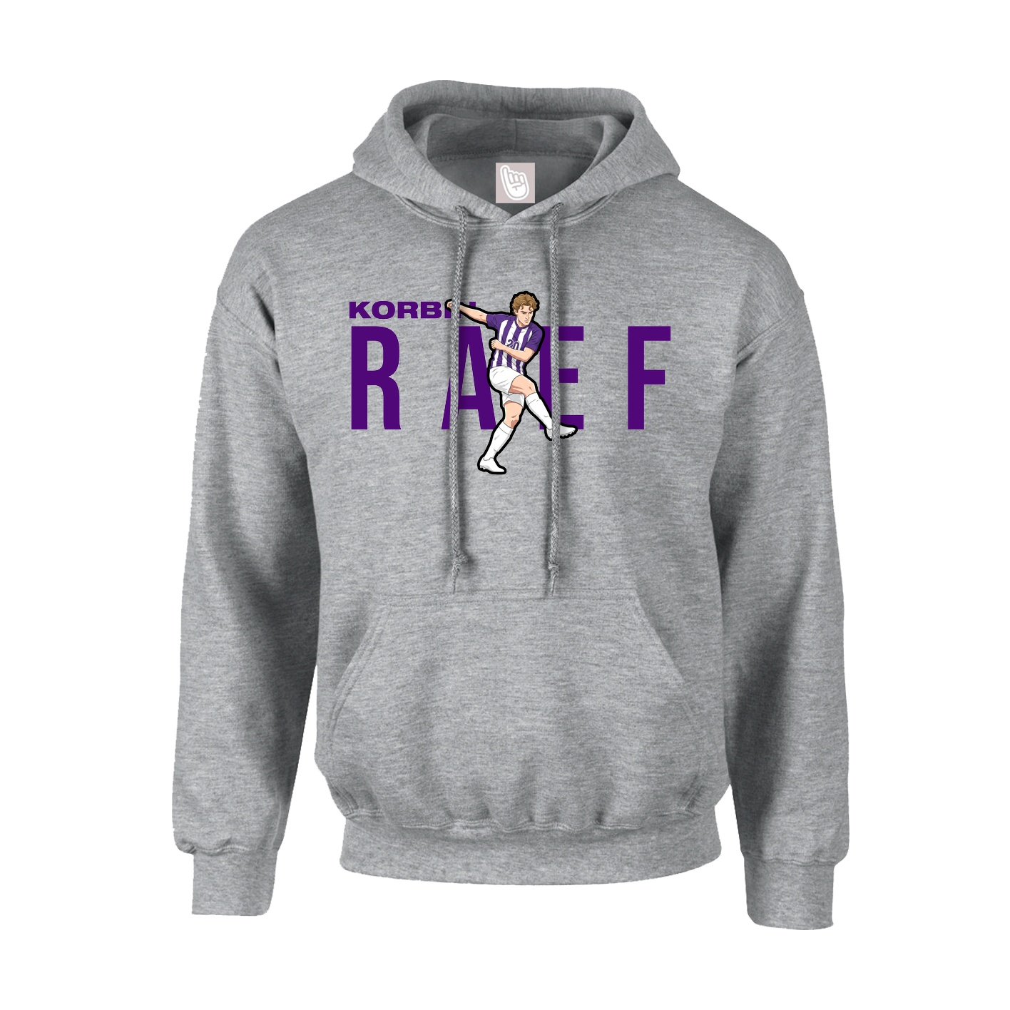 Hoodie — Player Name in Grey